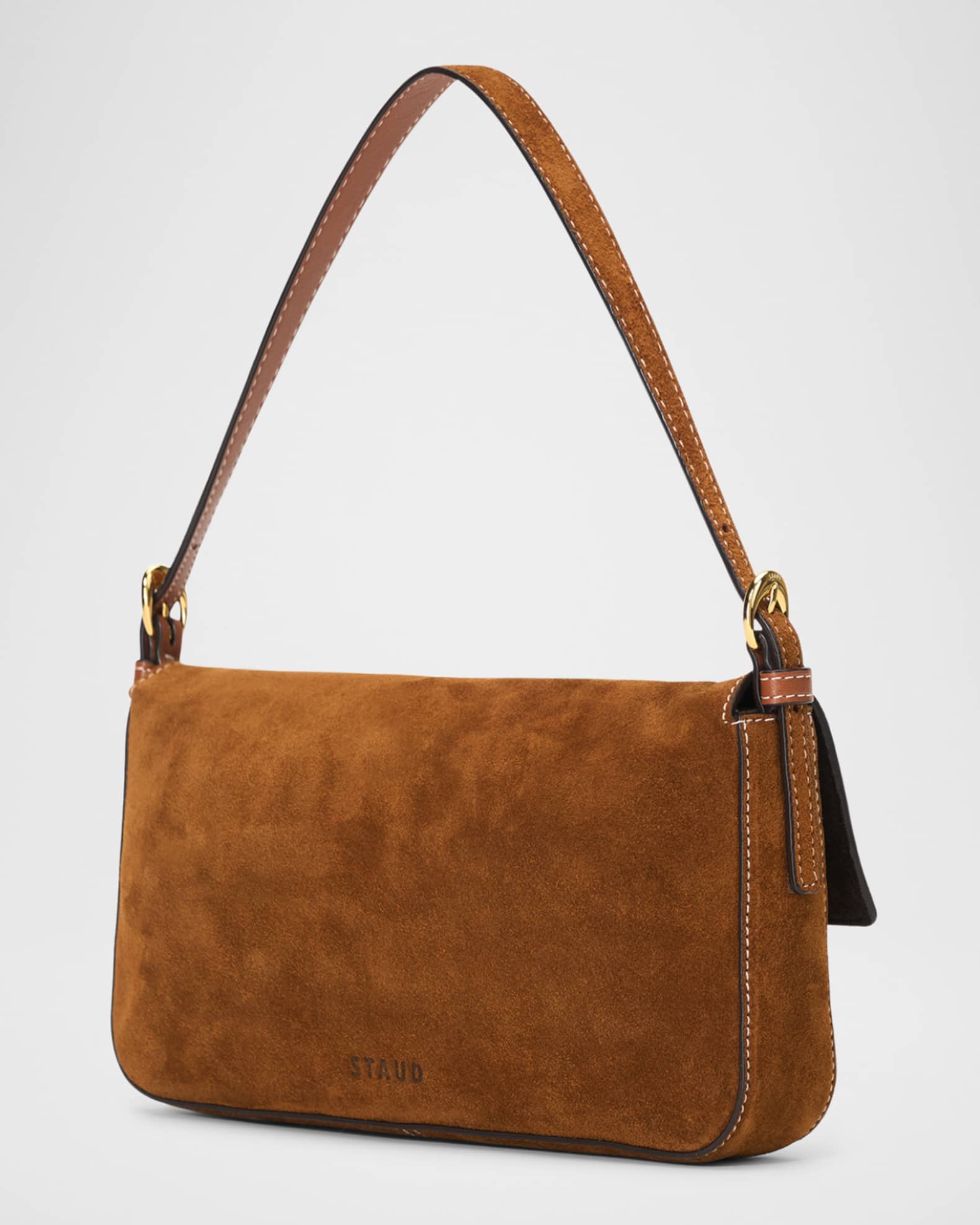 【関税込み】Harlow Shoulder Bag - Staud - Leather - Black HARLOW BAG BLACK