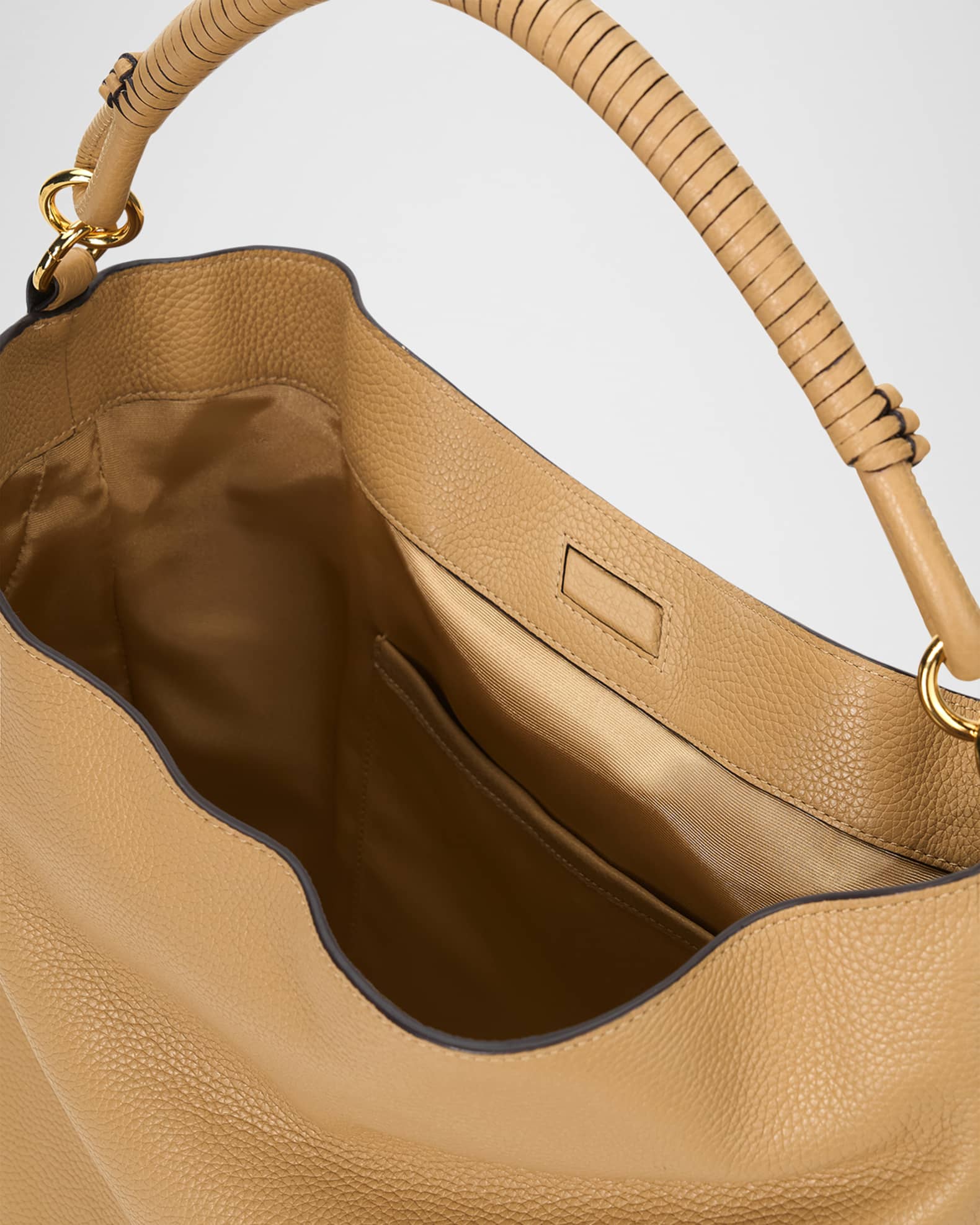 Perry Calf Leather Hobo Bag 1