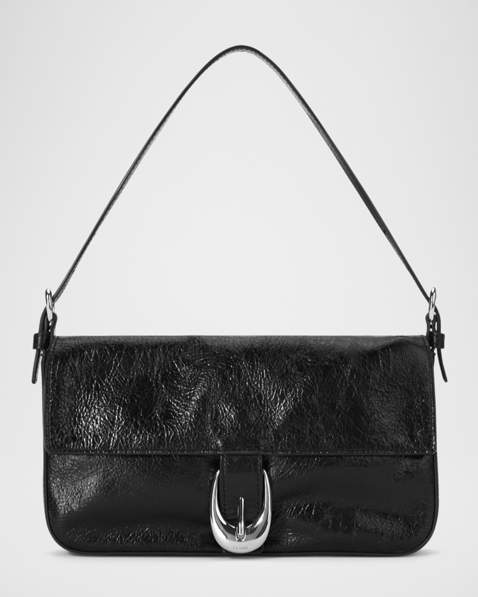 Harlow Crinkled Leather Shoulder Bag 0