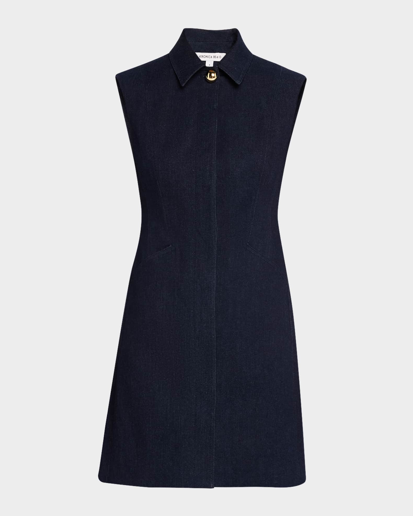 Serina Sleeveless Denim Mini Dress 0