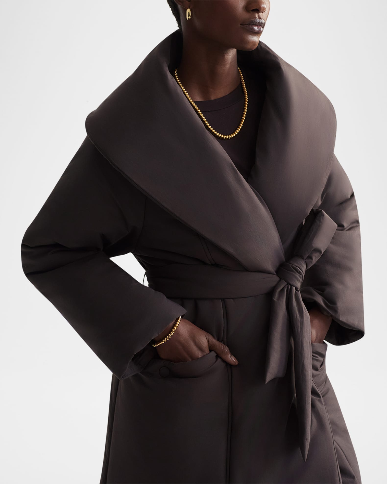 Wrap puffer top