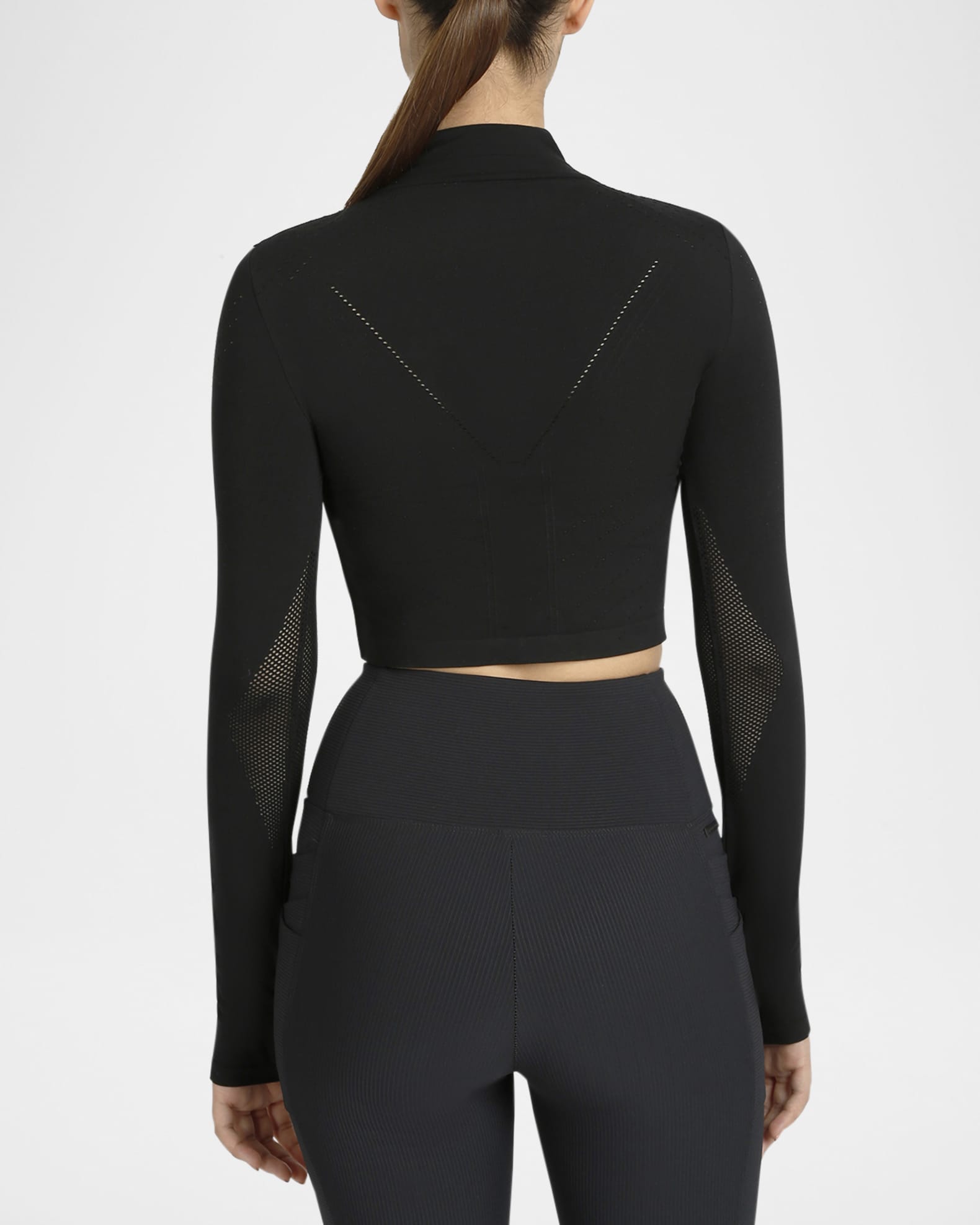Seamless Mock-Neck Crop Top 1