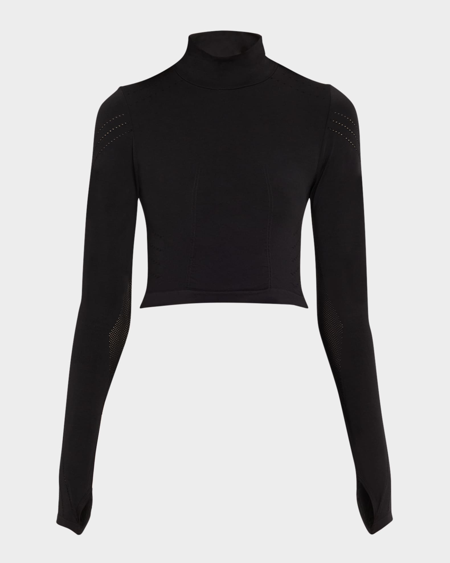 Seamless Mock-Neck Crop Top 0