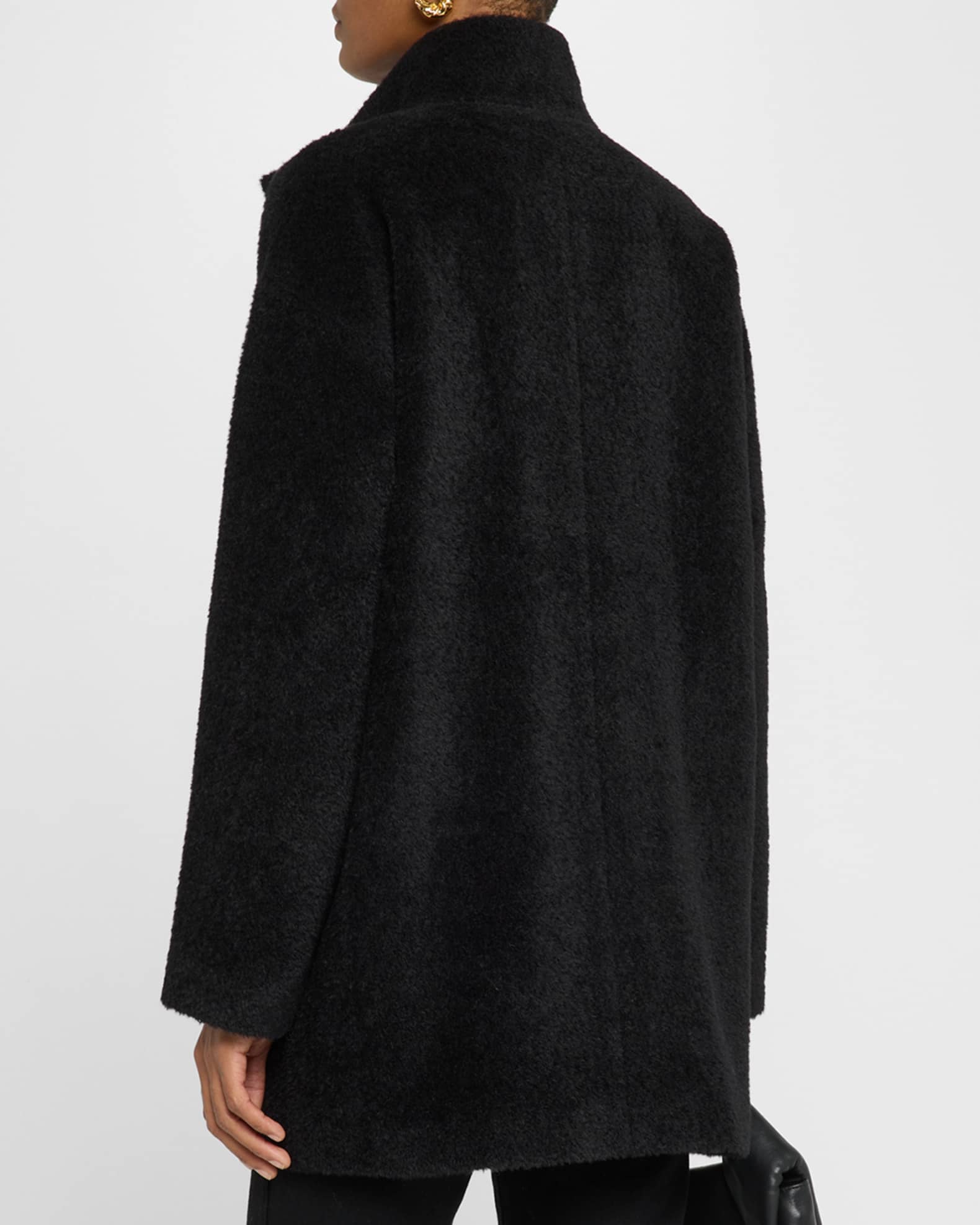 Stand Collar Suri Alpaca Wool Coat