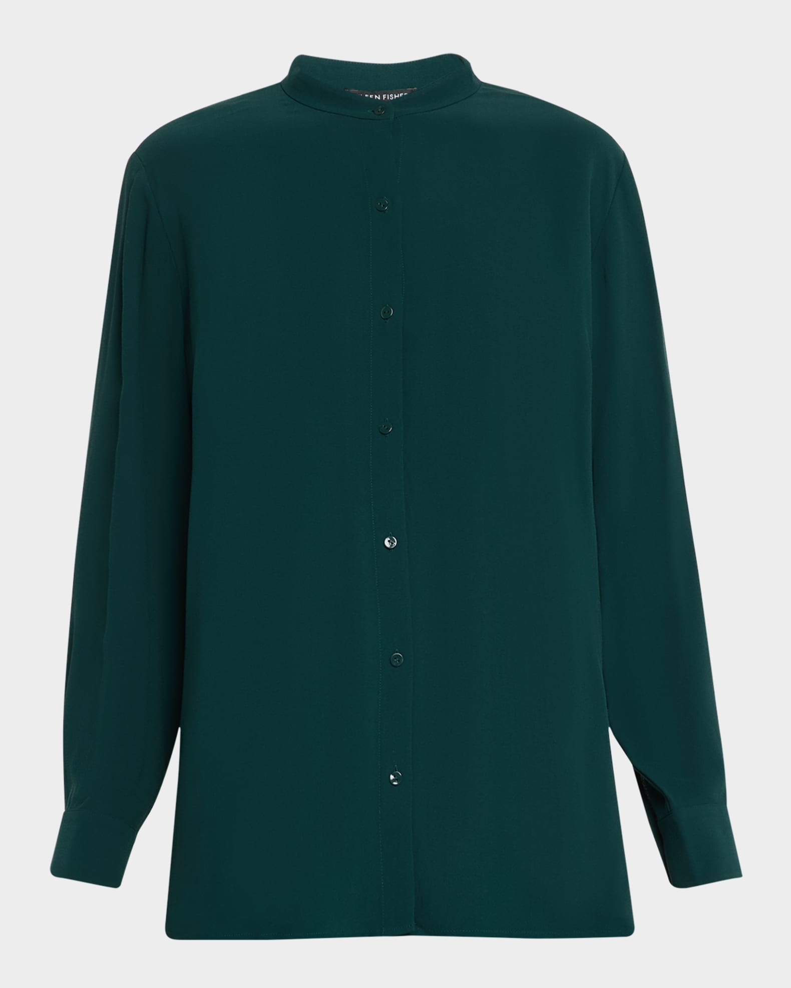 Button-Down Georgette Crepe Shirt 0
