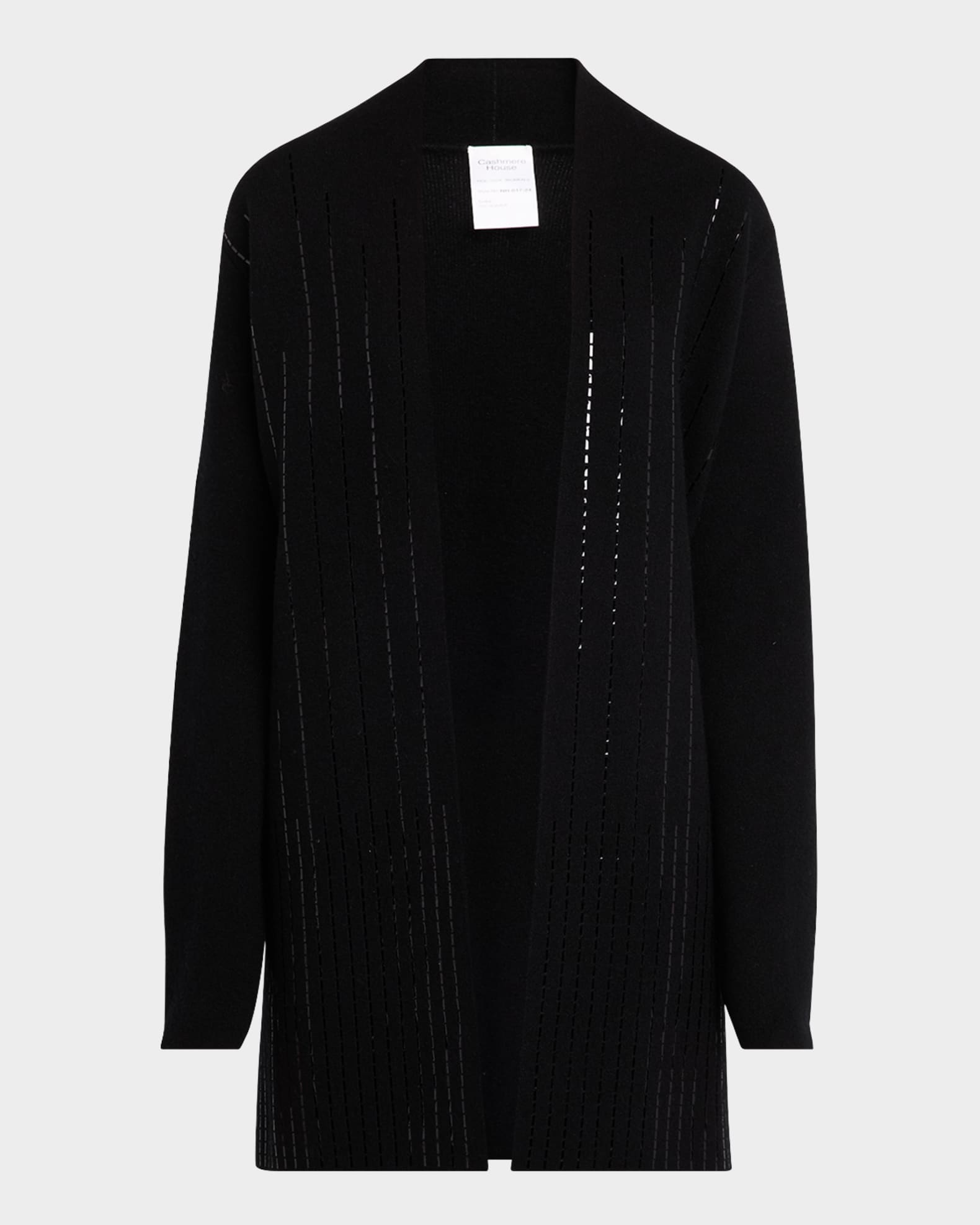 Cashmere Embellished Double-Knit Cardigan 0