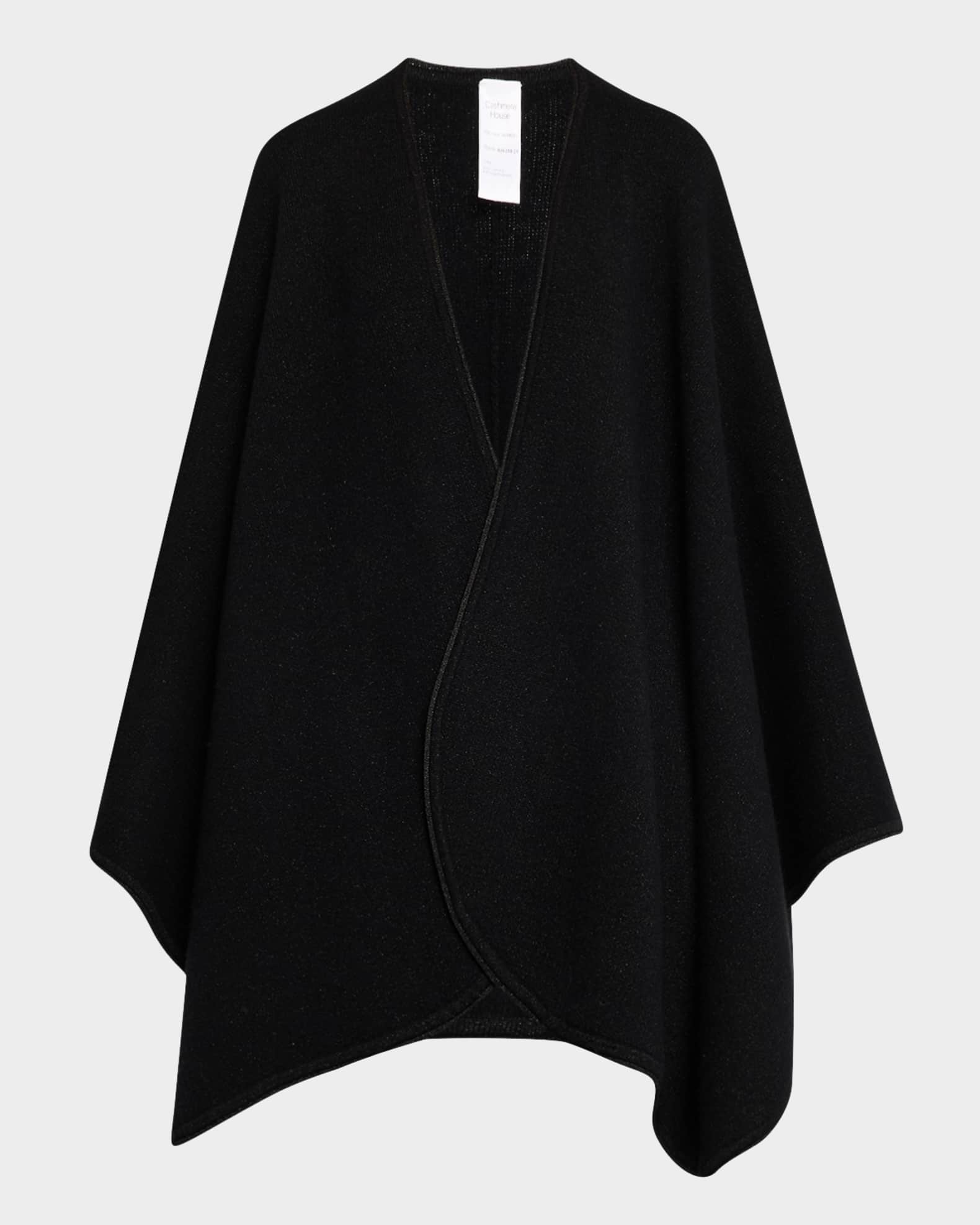 Cashmere Shimmer Double-Knit Cape 0
