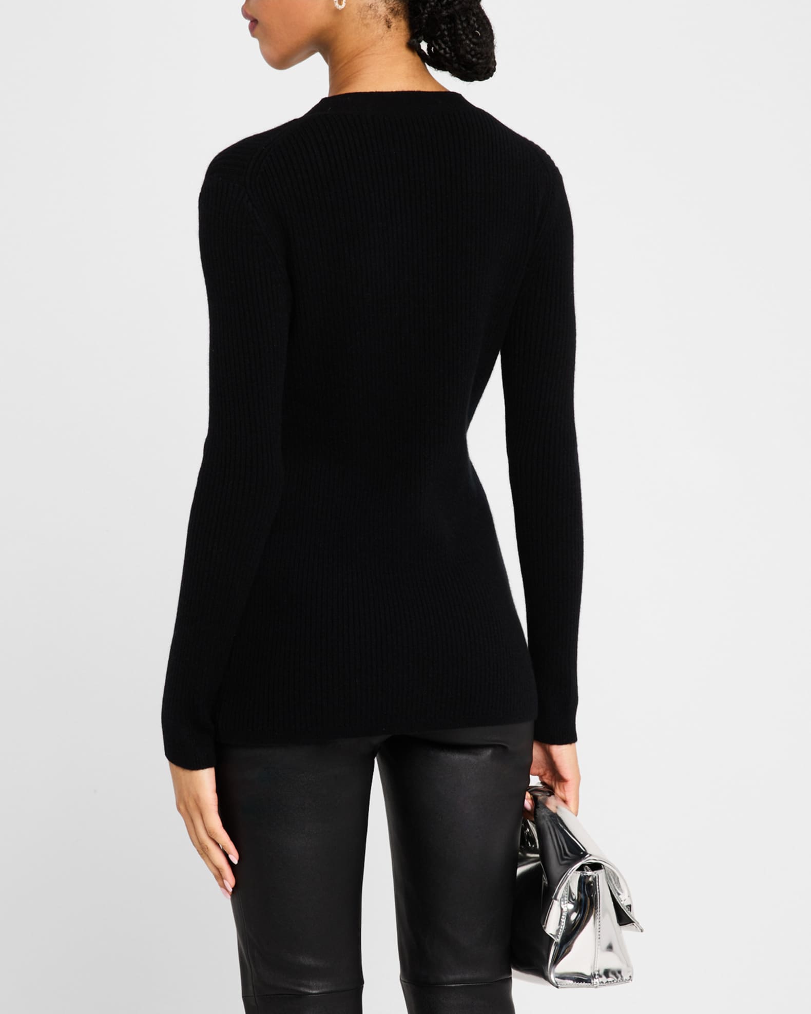 Cashmere Rhinestone Embellished Cardigan