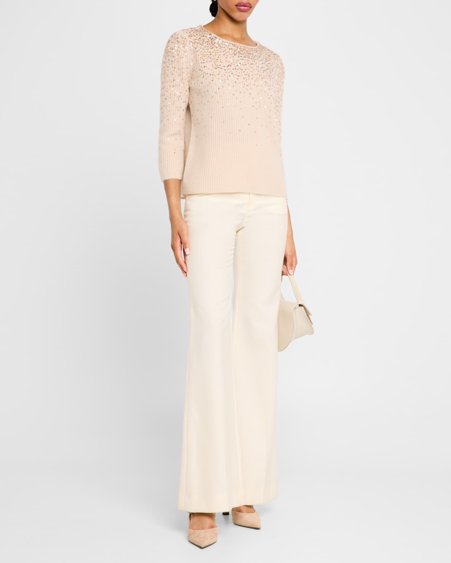 Cashmere Ombre Sequin Sweater 1