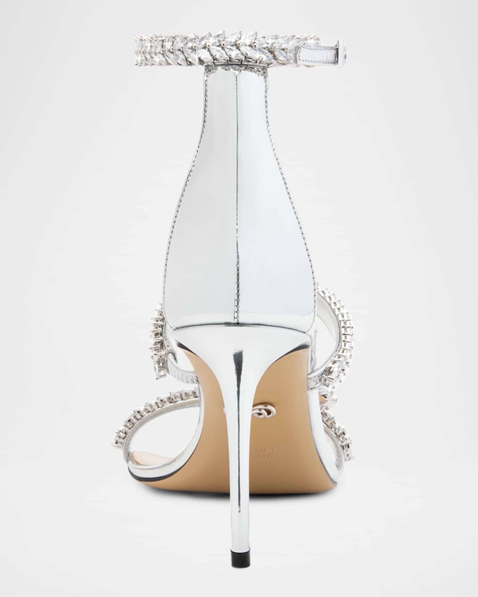 サンダル・ミュール MACH & MACH SS25 'Lotus' sandals (R25S091295SPESLV SILVER) Mach & Mach Lotus Sandals Silver | Wanan Luxury