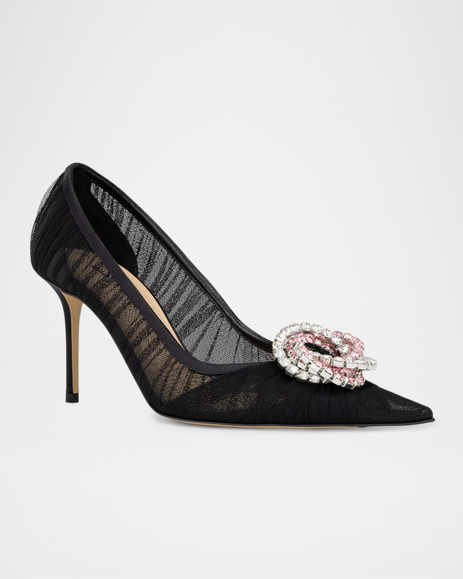 Galaxy Ruched Bicolor Crystal Ornament Pumps 1