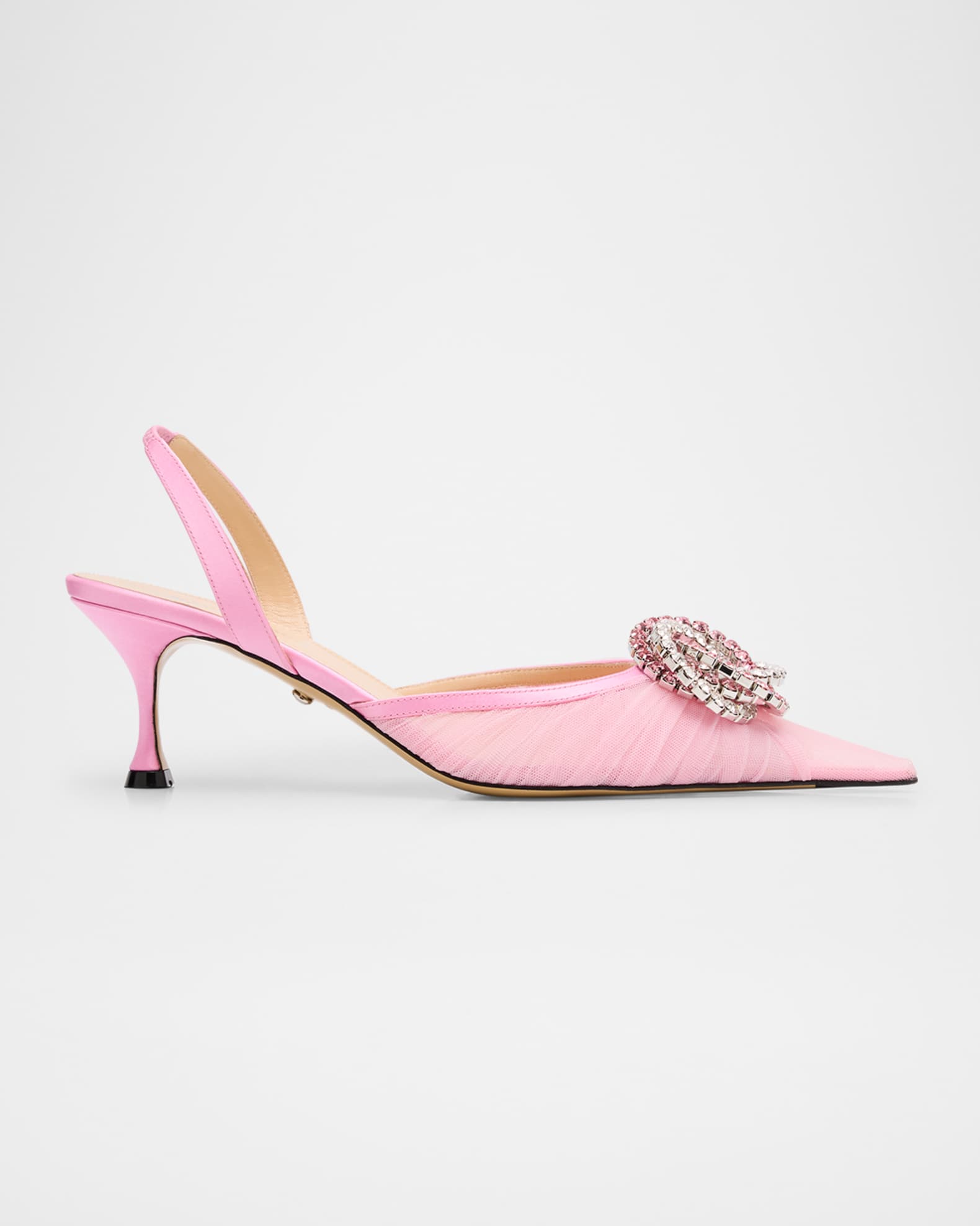 Galaxy Mesh Crystal Slingback Pumps 0