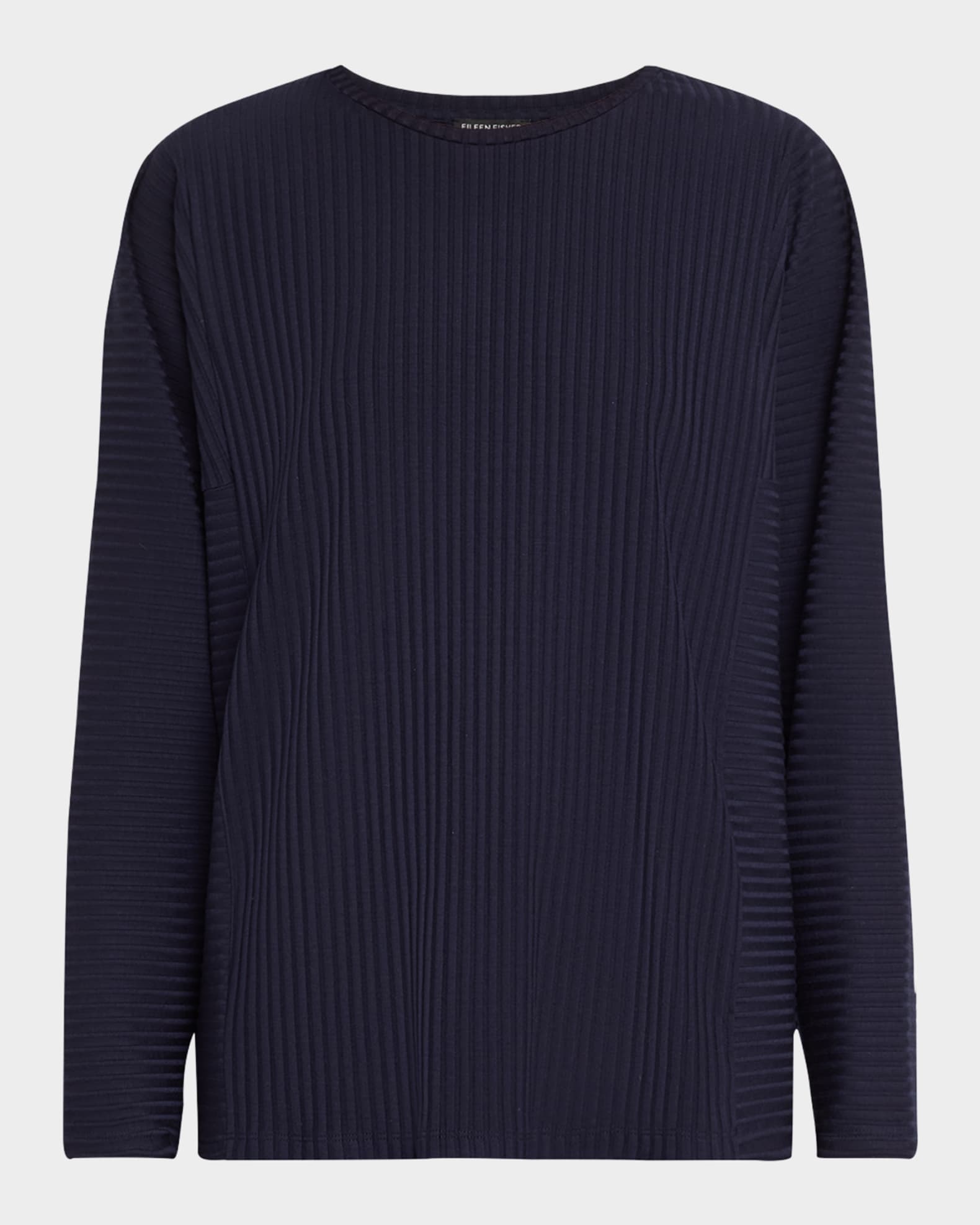 Crewneck Textured Stretch Rib Tunic 0