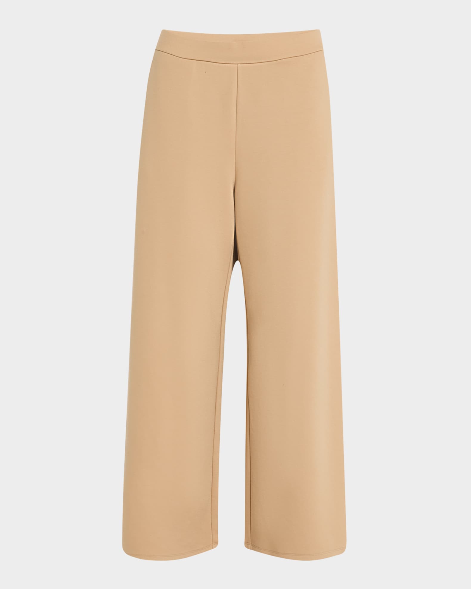 Cropped Wide-Leg Ponte Pants 0
