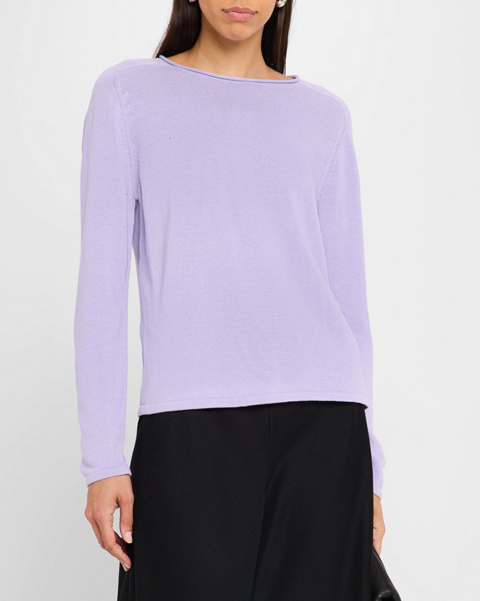 Rolled Crewneck Sweater
