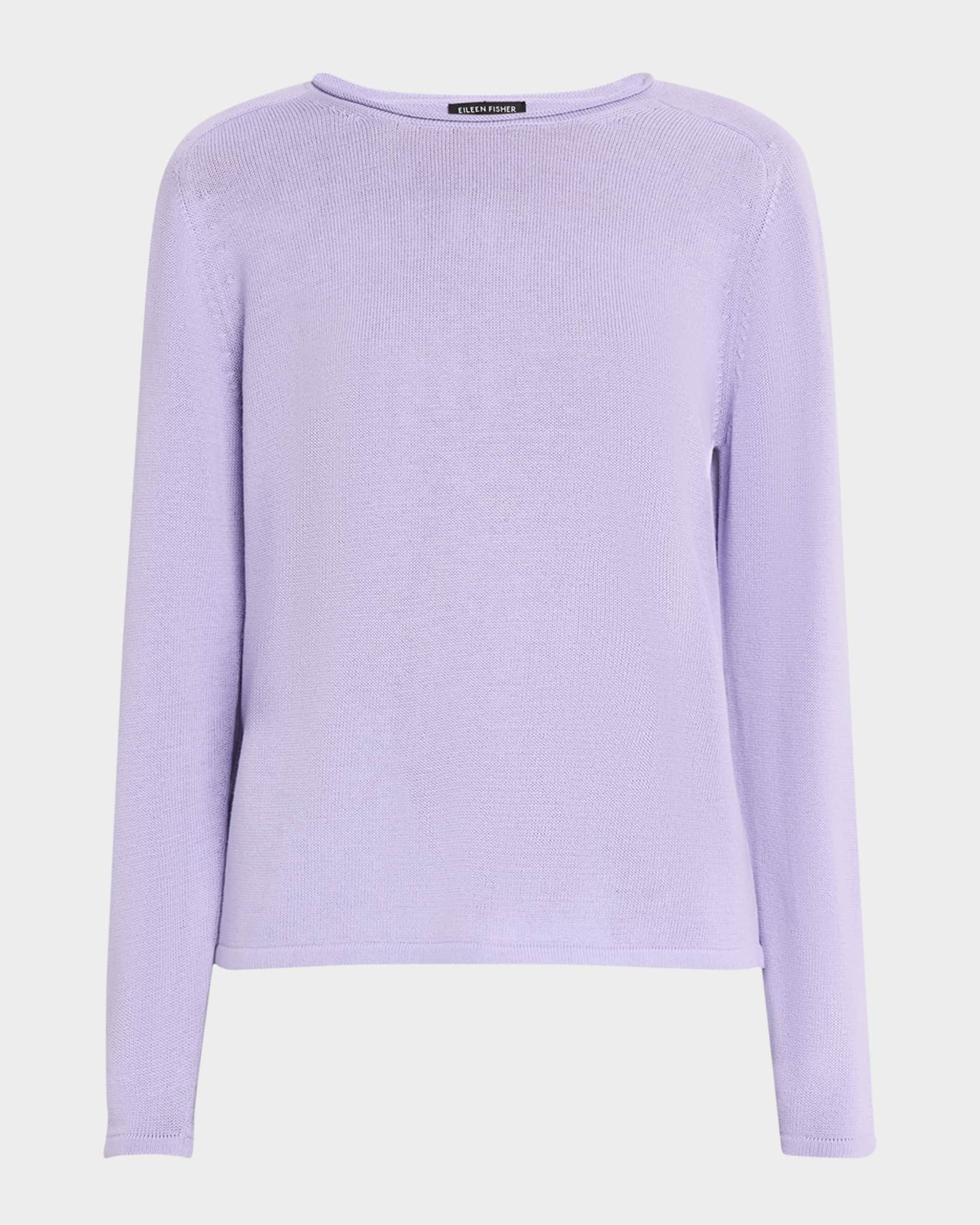 Eileen Fisher Raglan Sleeve Organic Cotton Blend Sweater Petal