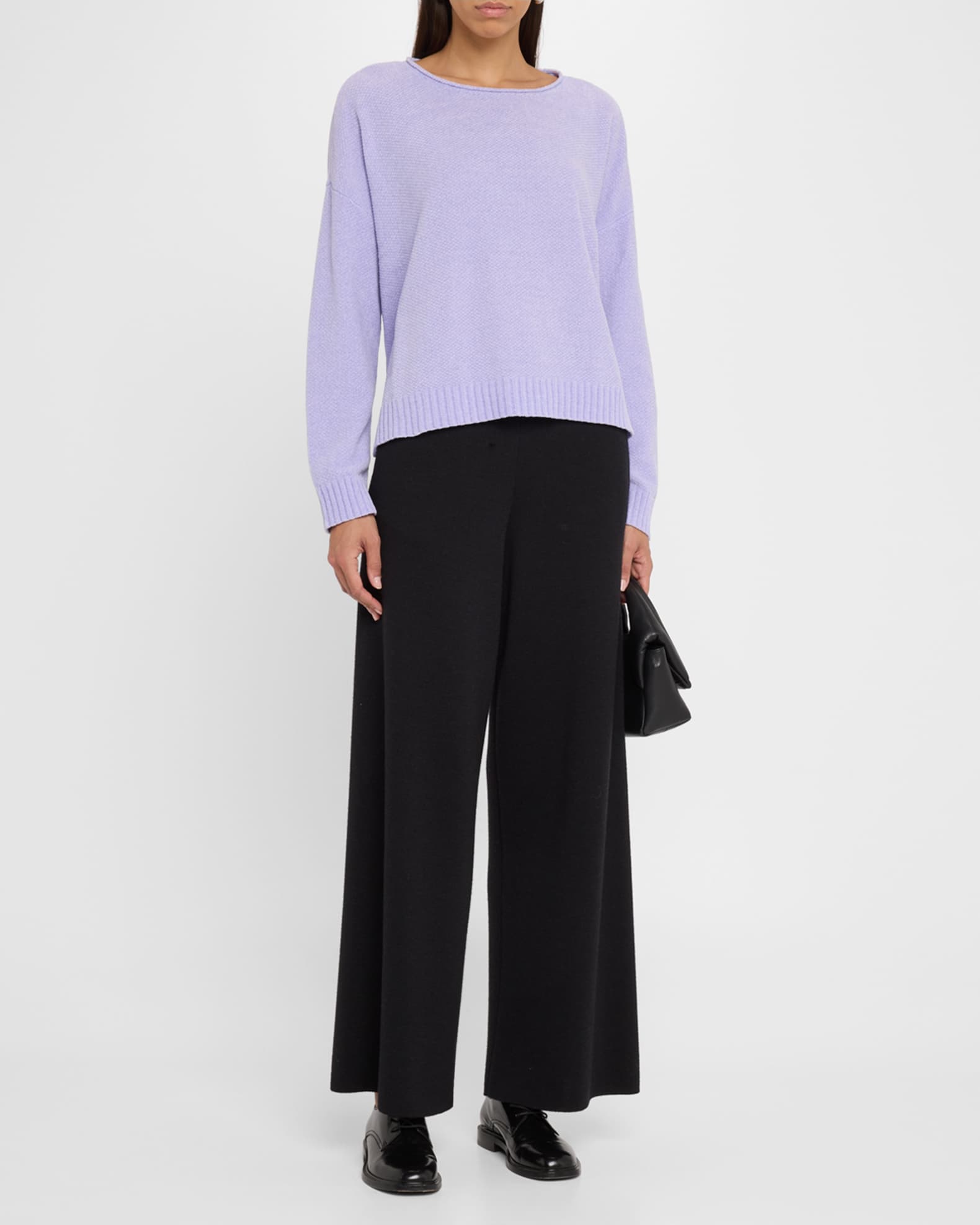 Scoop-Neck Organic Cotton Chenille Sweater 1