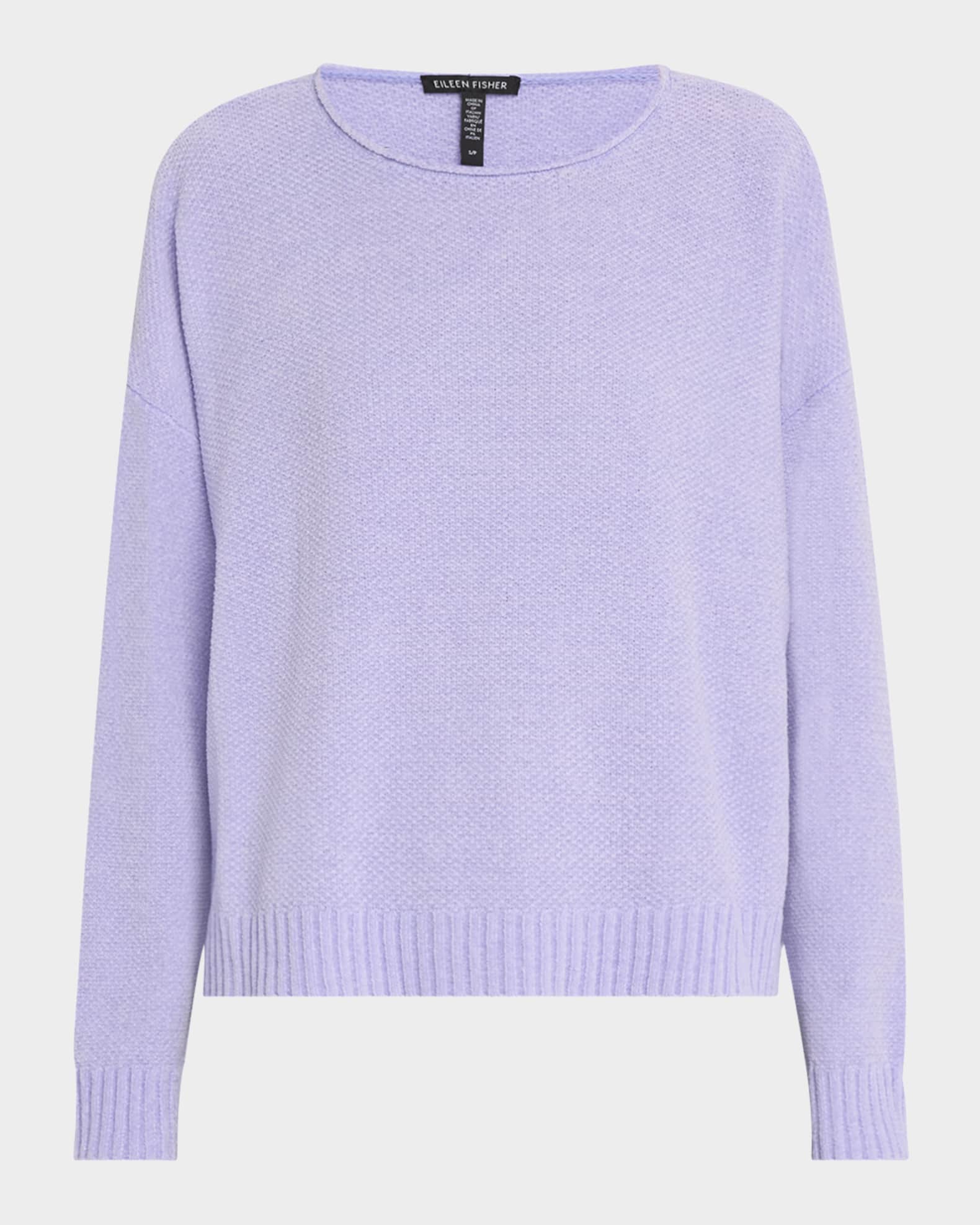 Scoop-Neck Organic Cotton Chenille Sweater 0