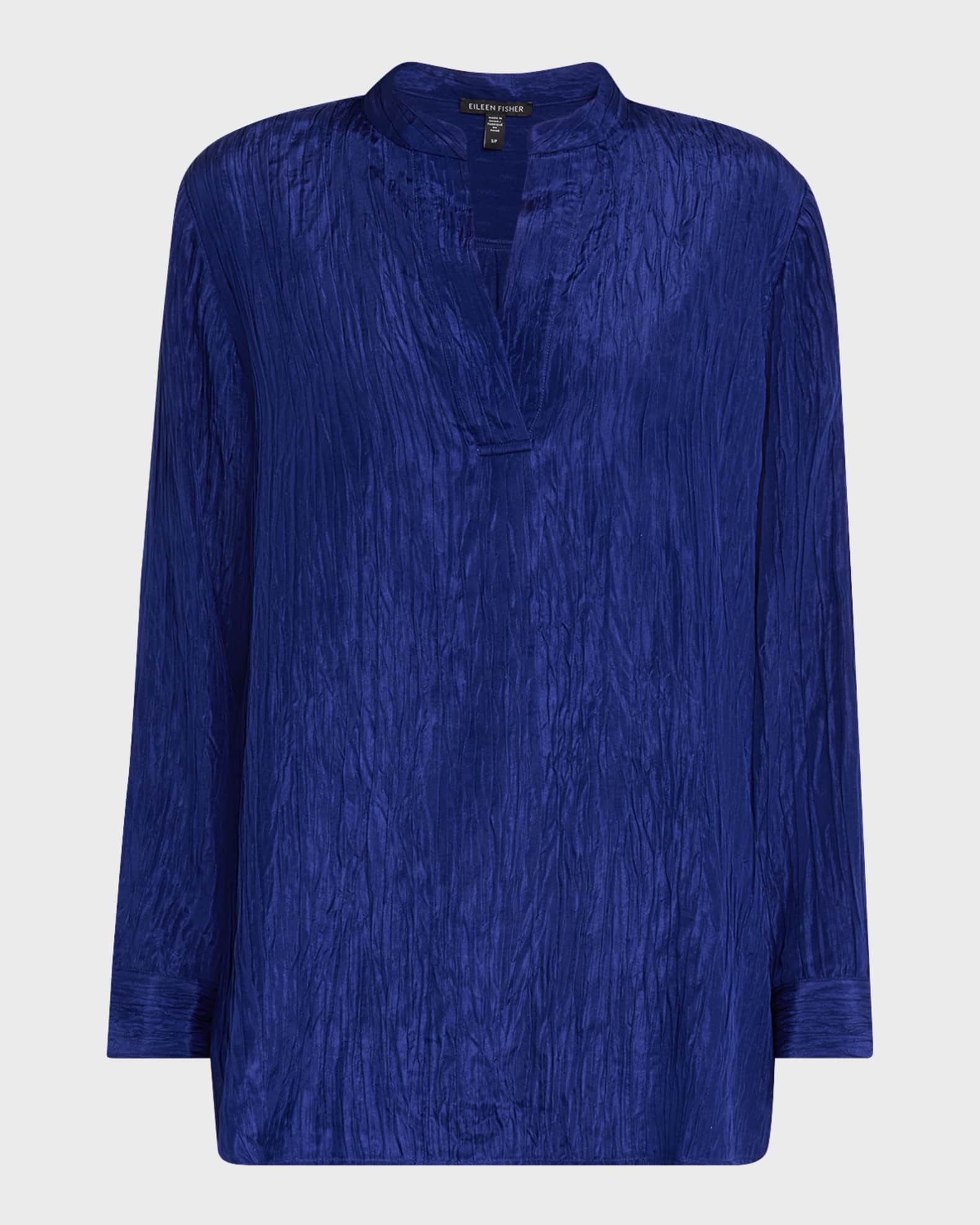 Crinkled Silk Jacquard Tunic 0