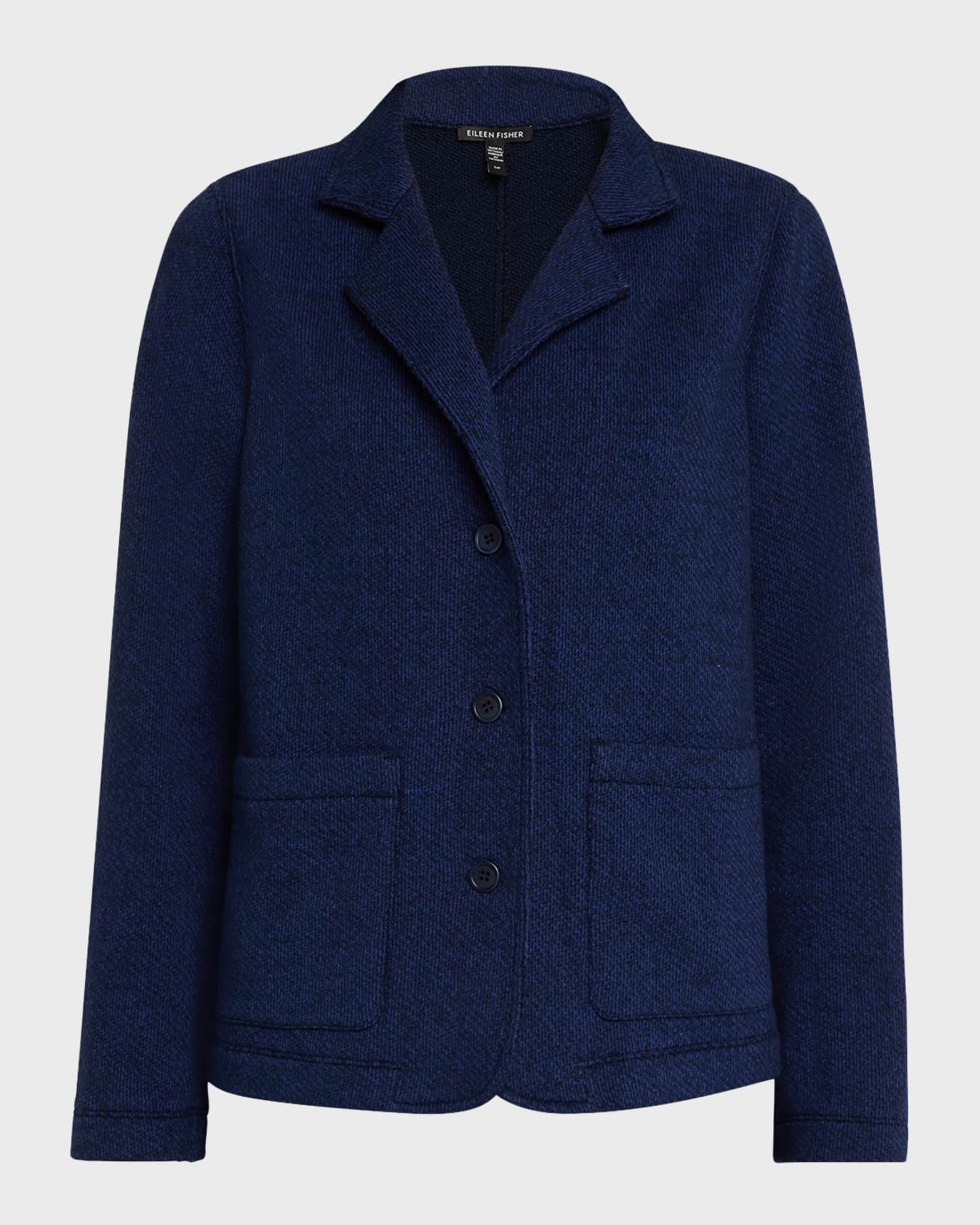 Eileen Fisher Button Down Organic Cotton Terry Jacket Neiman Marcus