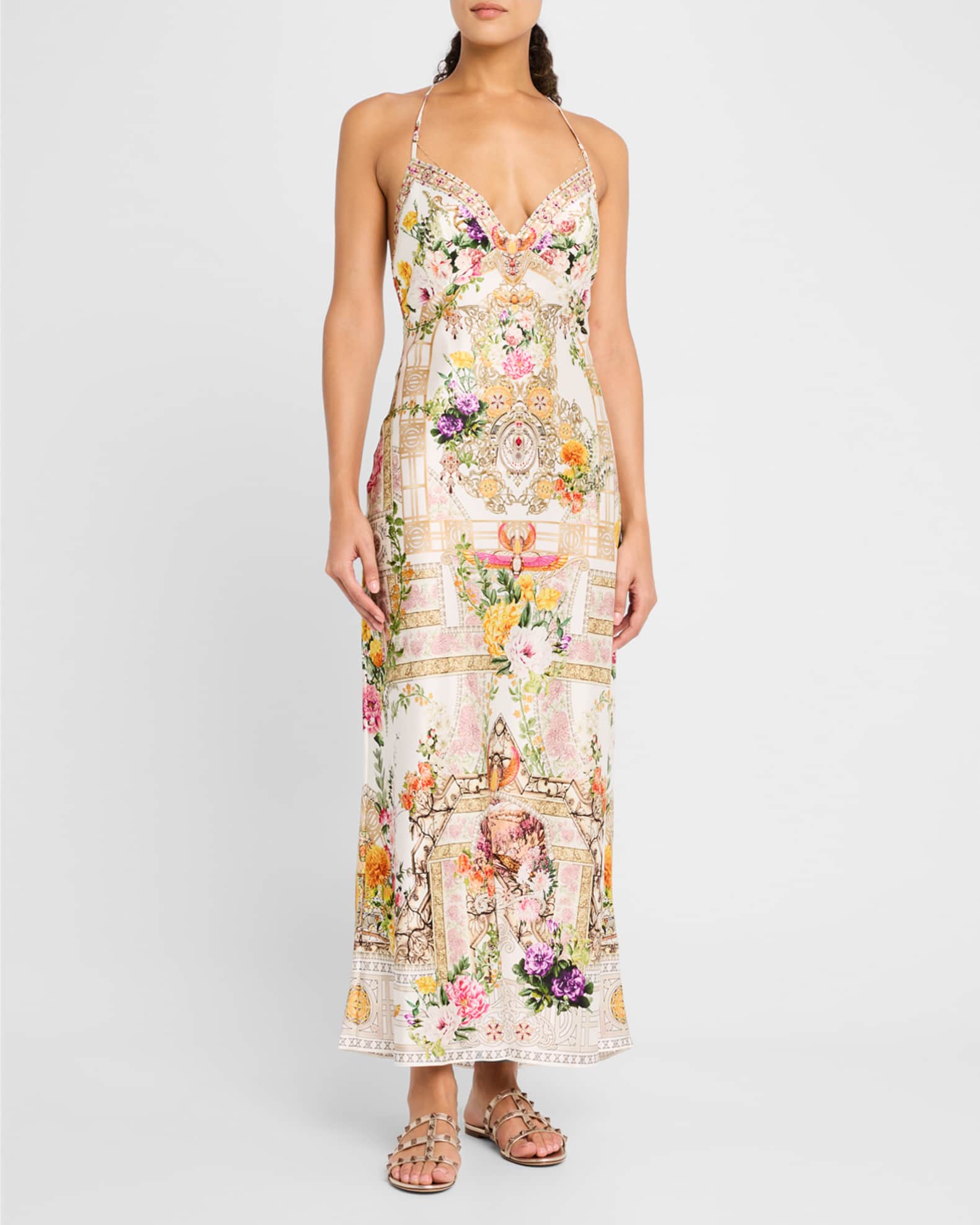 Egyptian Rose Chain Detail Slip Dress 1