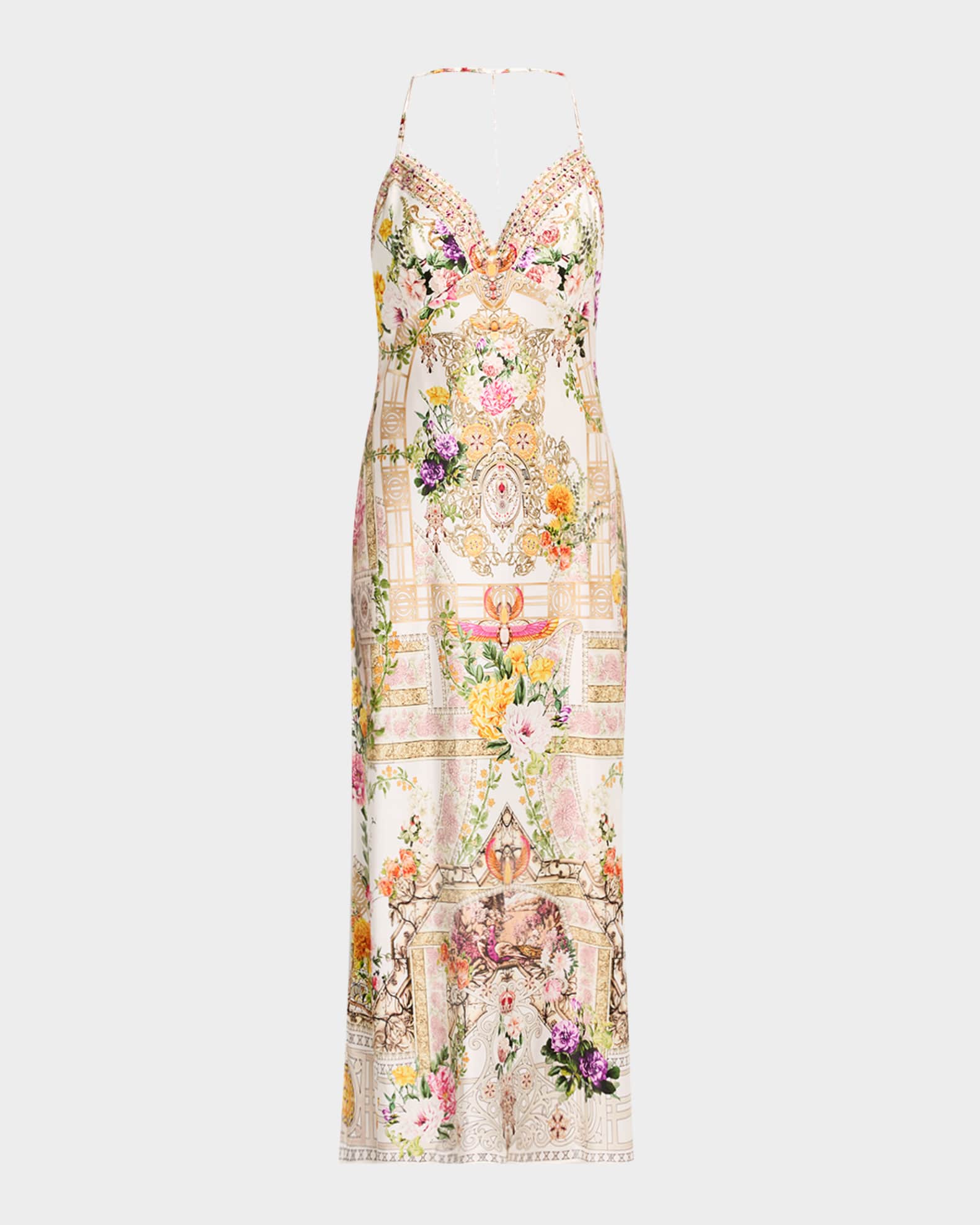Egyptian Rose Chain Detail Slip Dress 0