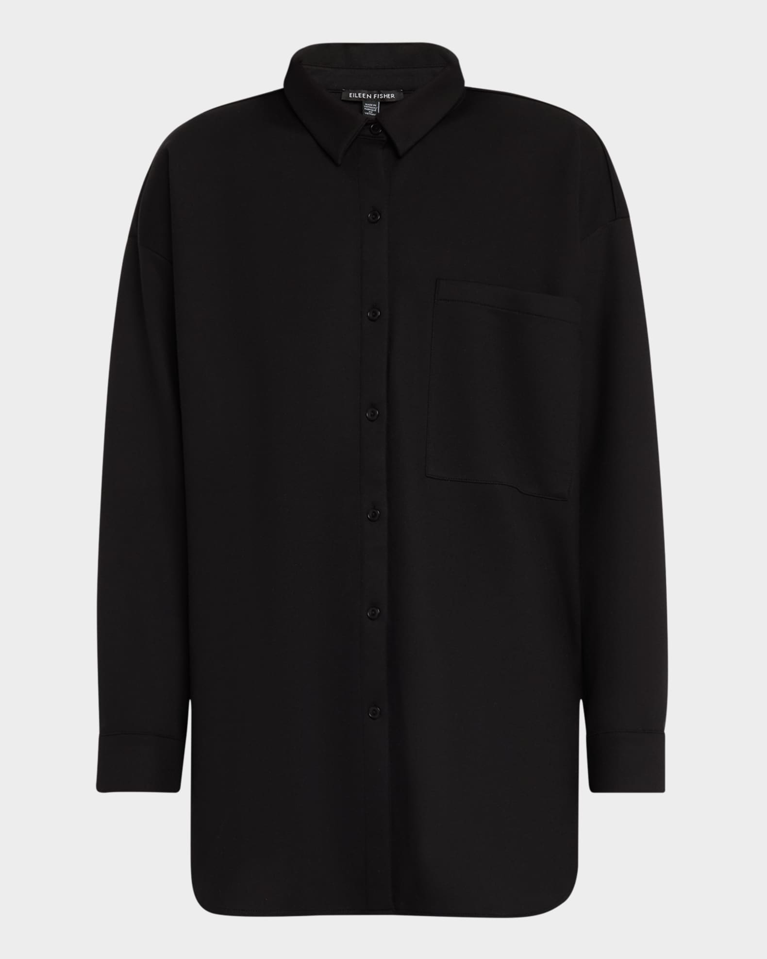 Eileen Fisher Oversized Button Down Ponte Shirt Neiman Marcus