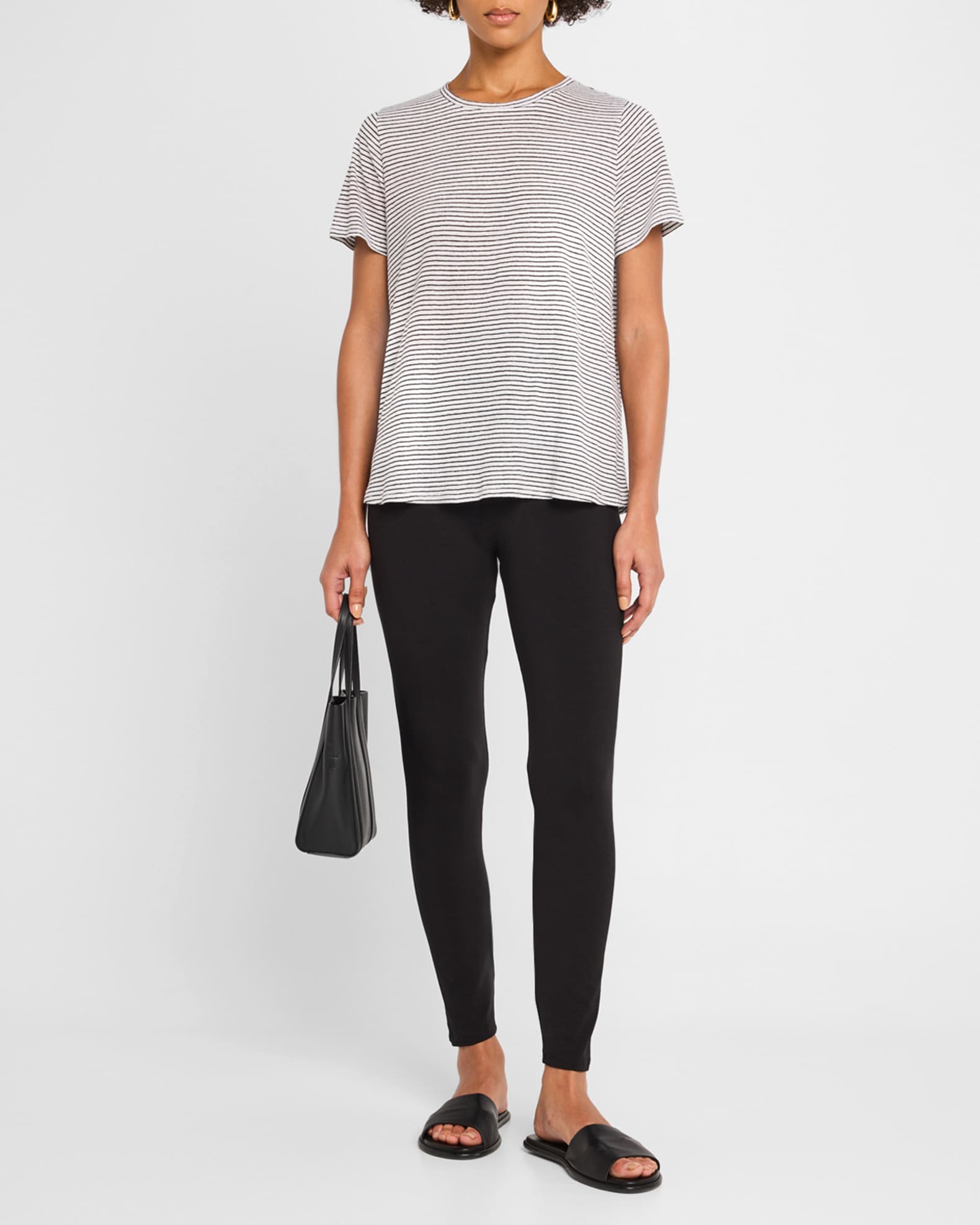 Striped Organic Linen Jersey T-Shirt 1