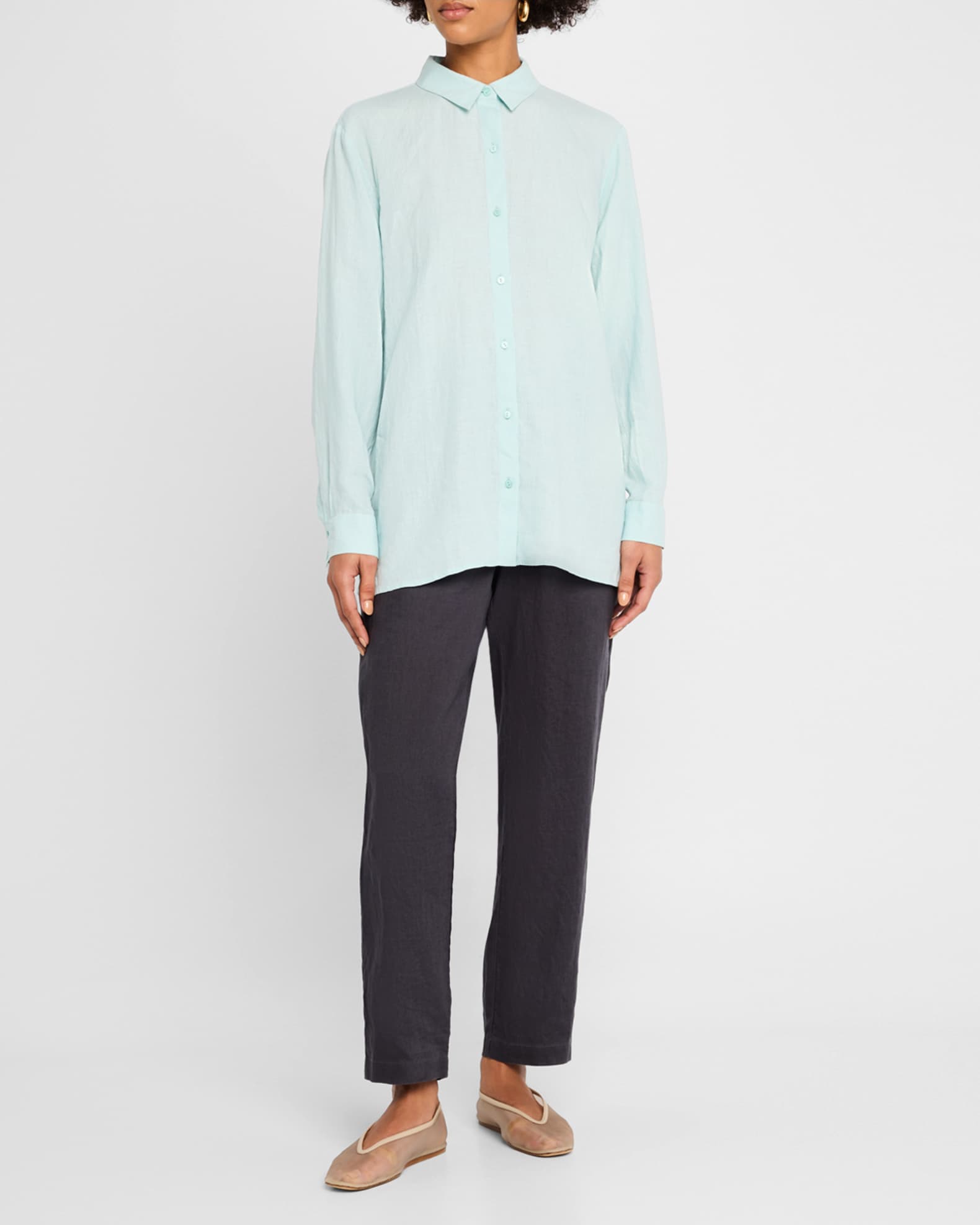 Button-Down Organic Linen Shirt 1
