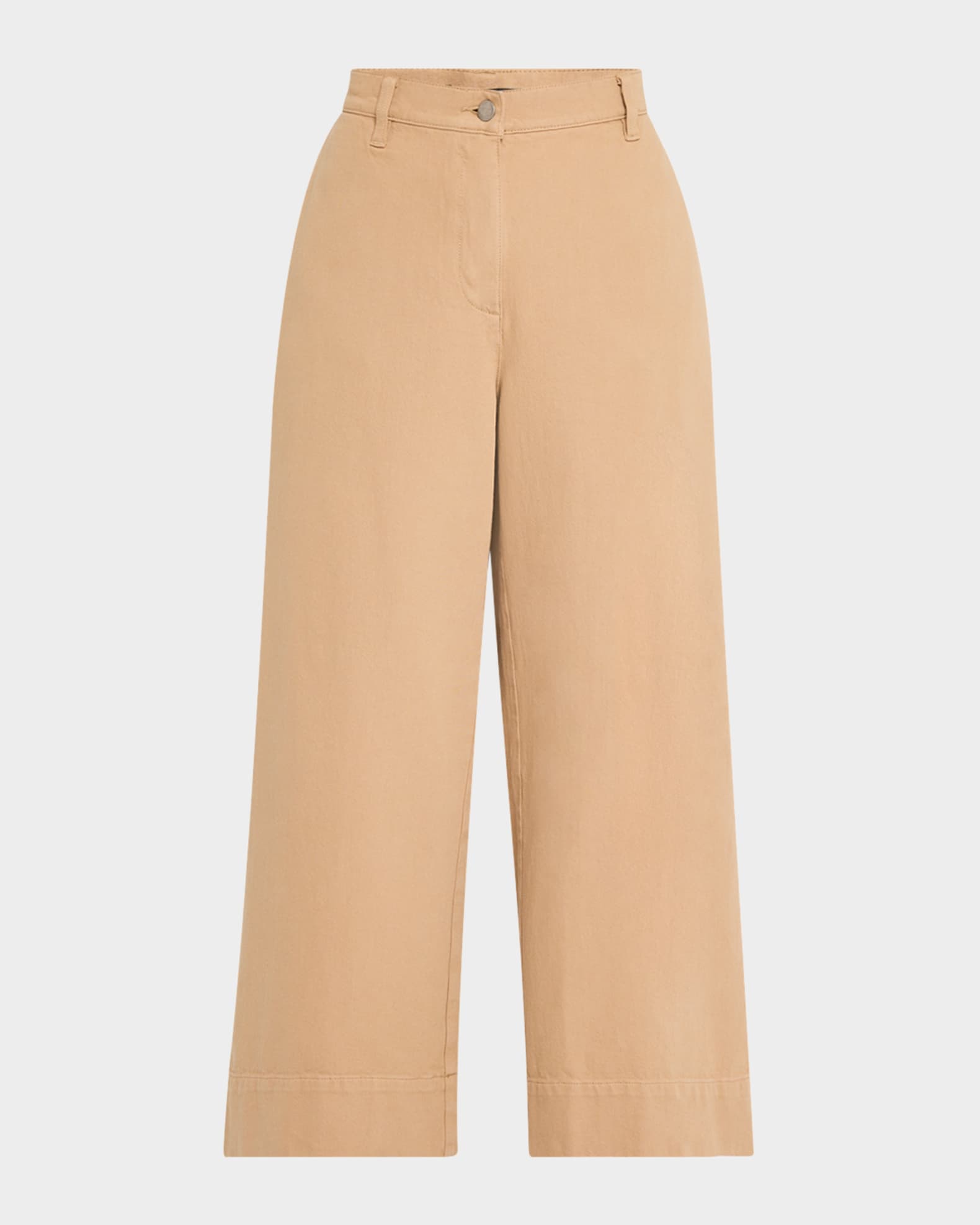 Cropped Wide-Leg Organic Cotton Pants 0