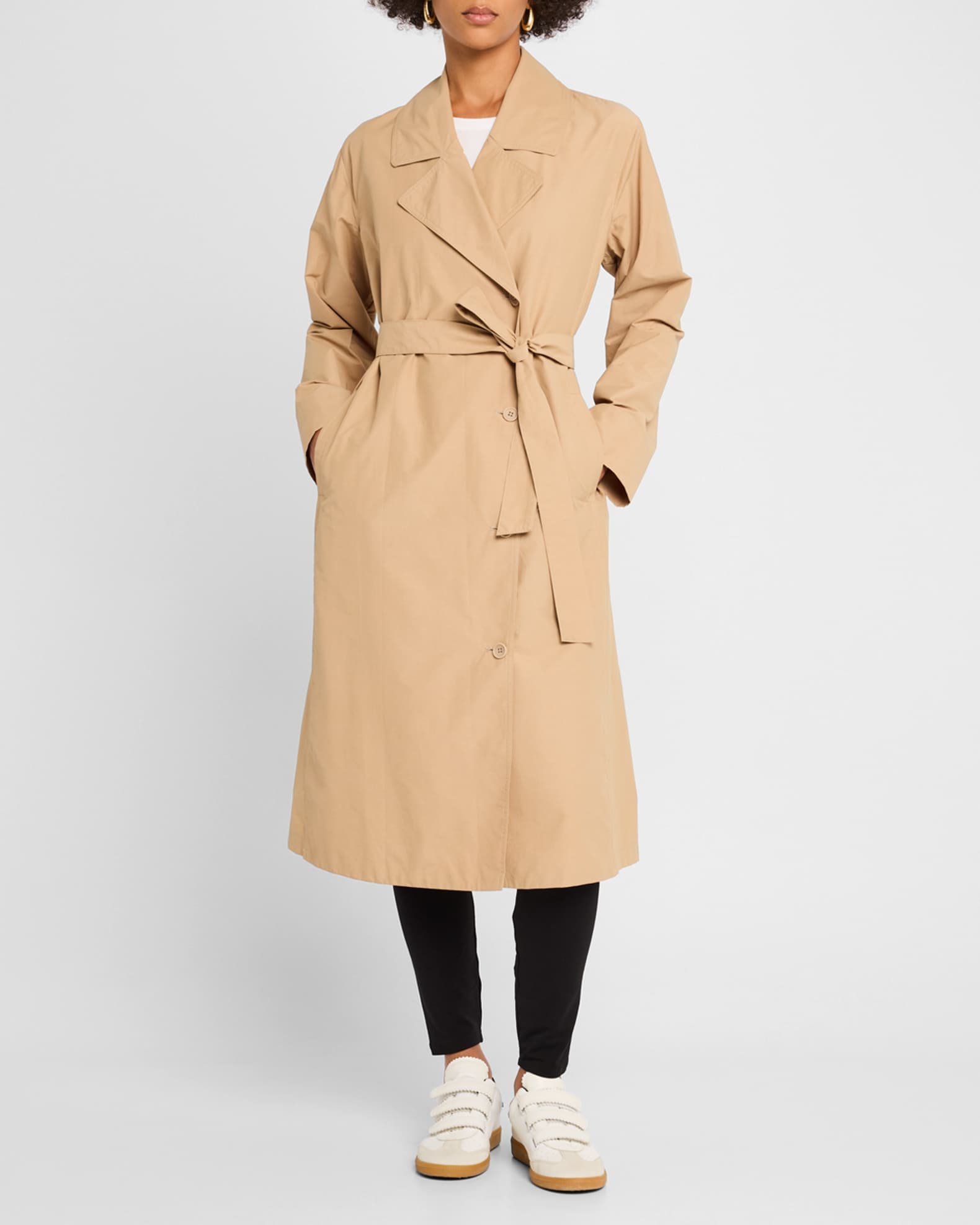 Eileen Fisher Petite Belted Lightweight Trench Coat Neiman Marcus