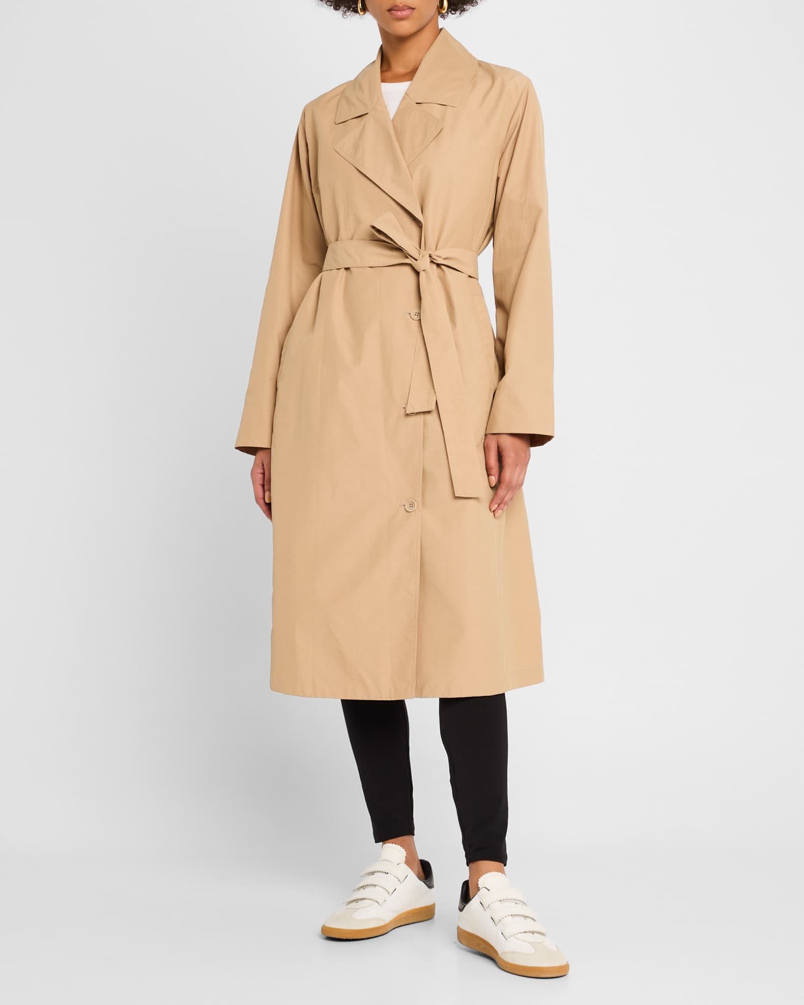Eileen Fisher Petite Belted Lightweight Trench Coat Neiman Marcus