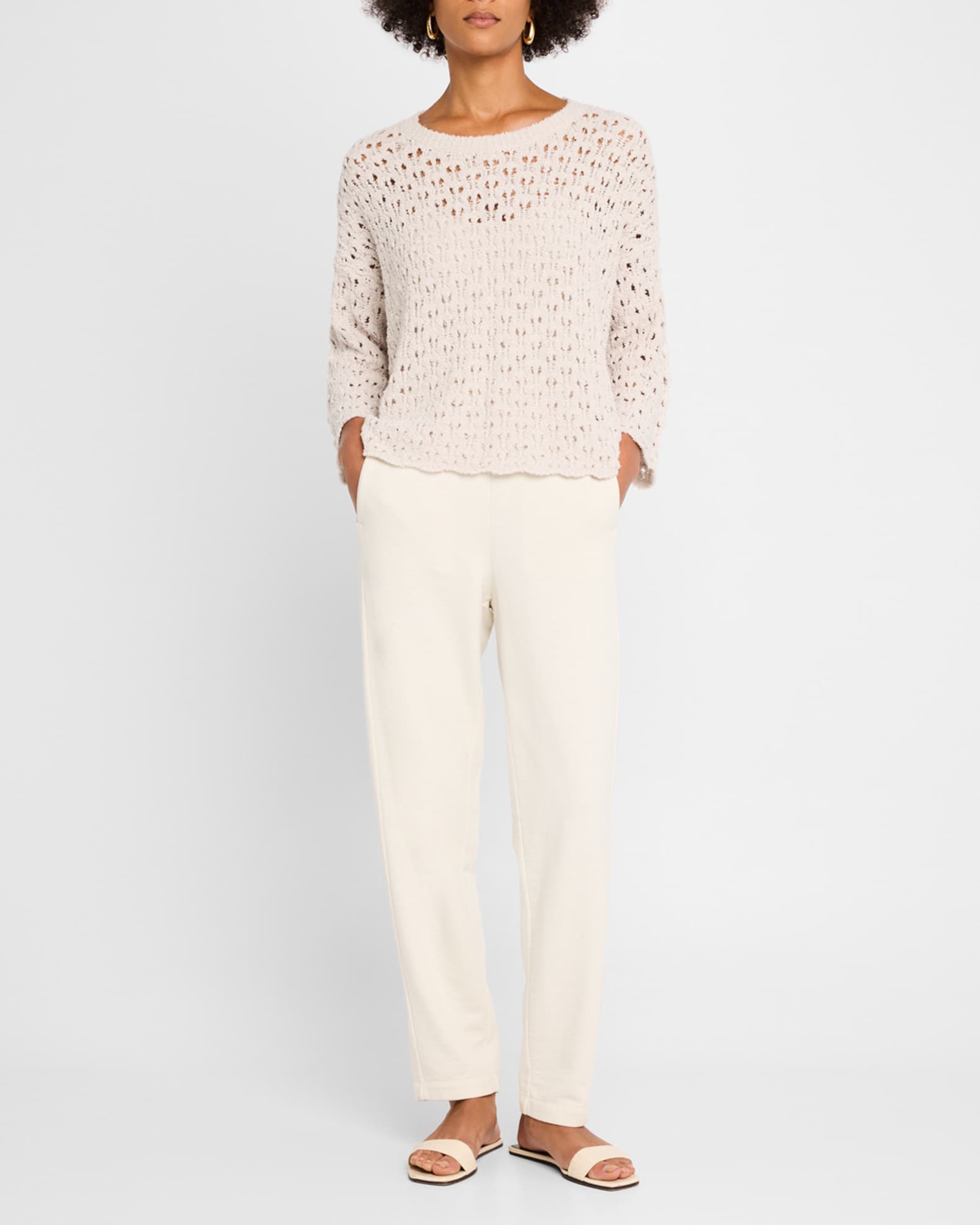 Scalloped Lace-Stitch Sweater 1