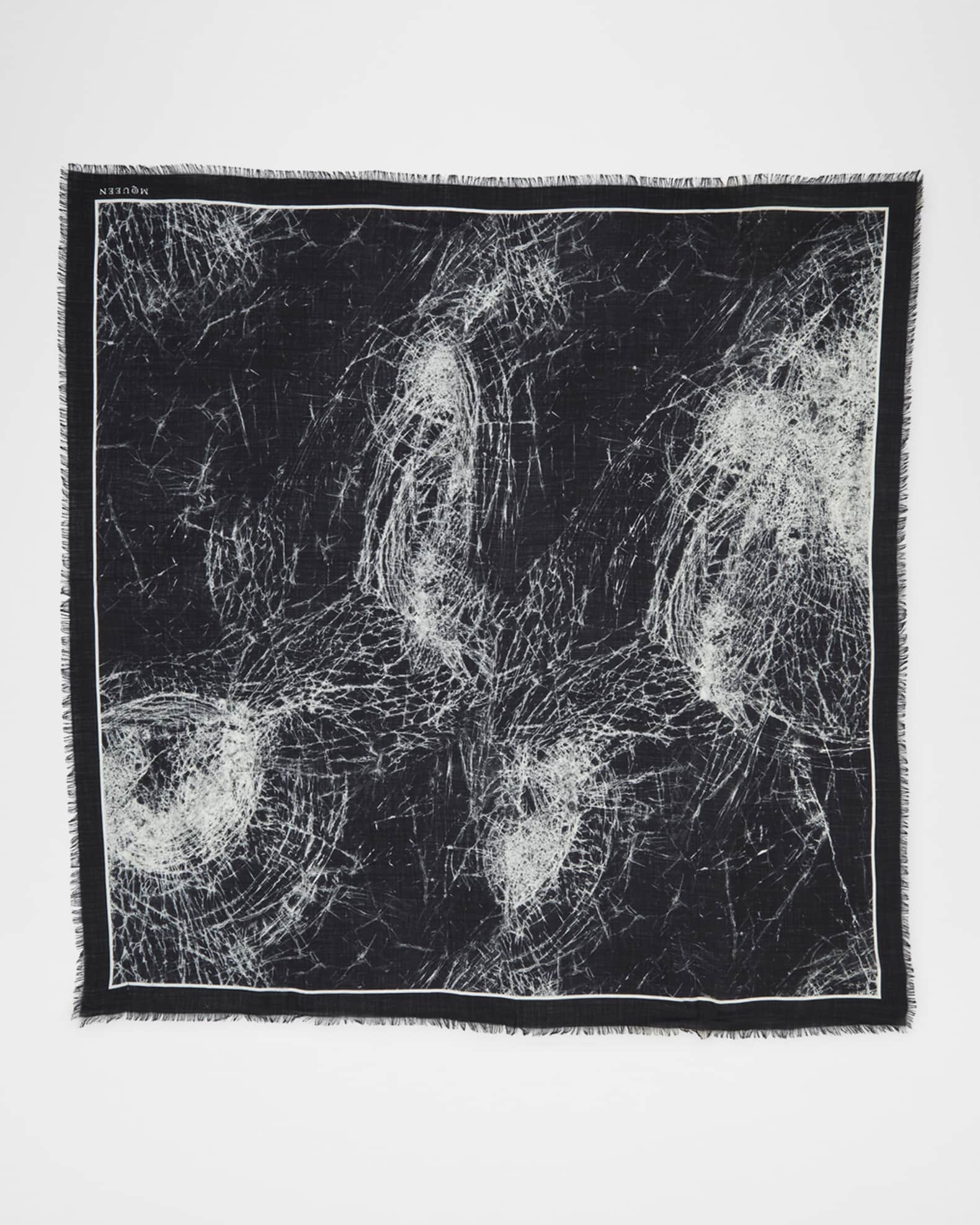 Smashed Glass-Print Silk Shawl 0