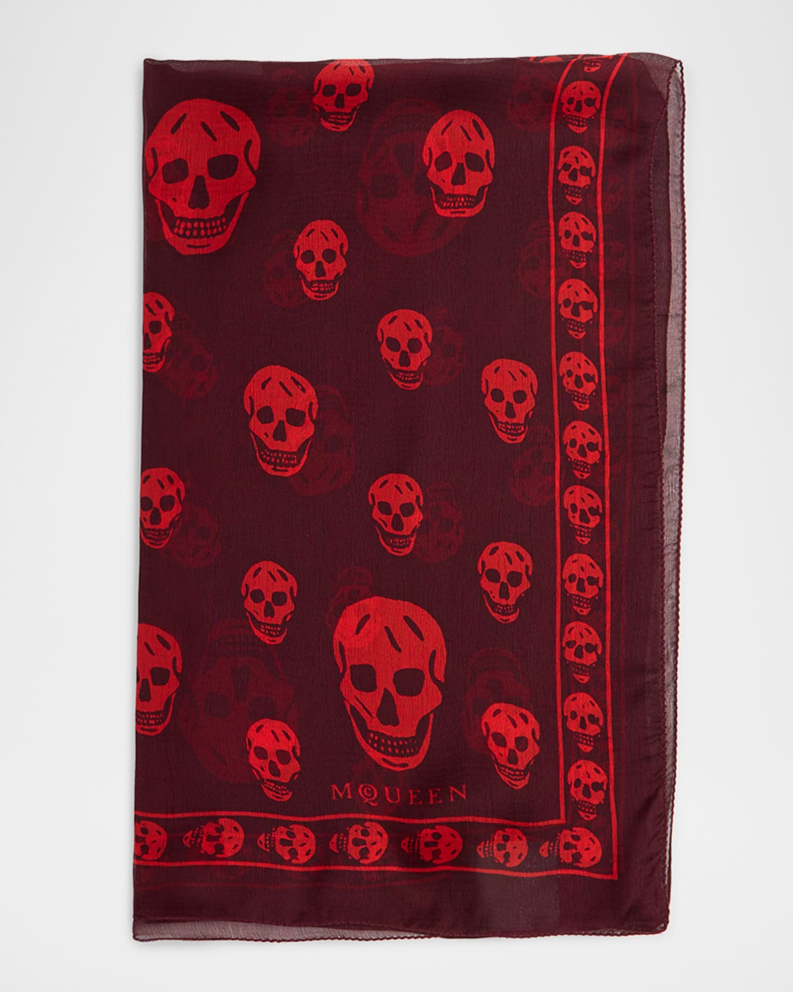 McQueen Classic Skull Silk Scarf | Neiman Marcus