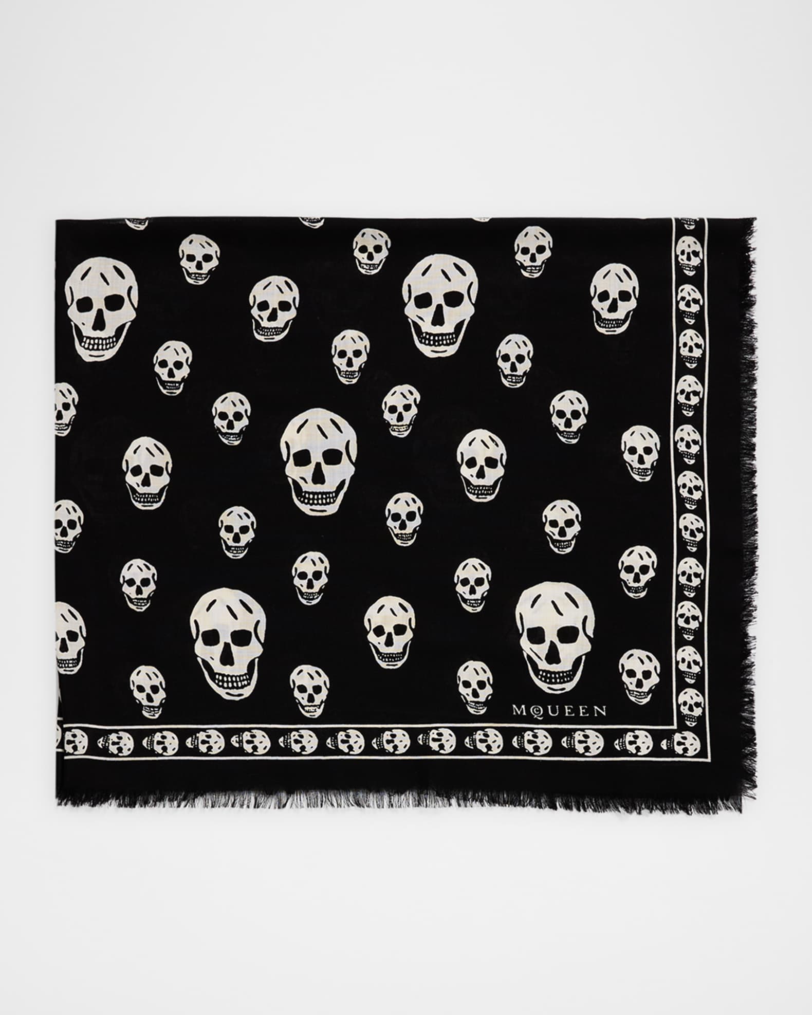 Classic Skull Wool Scarf 0