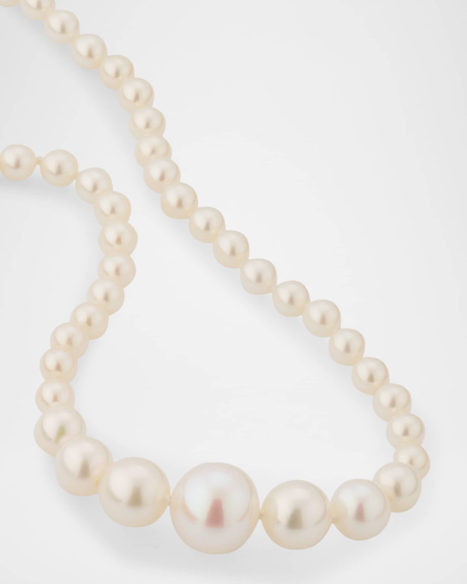 14K Yellow Gold Graduated Freshwater Pearl Necklace, 4-9mm