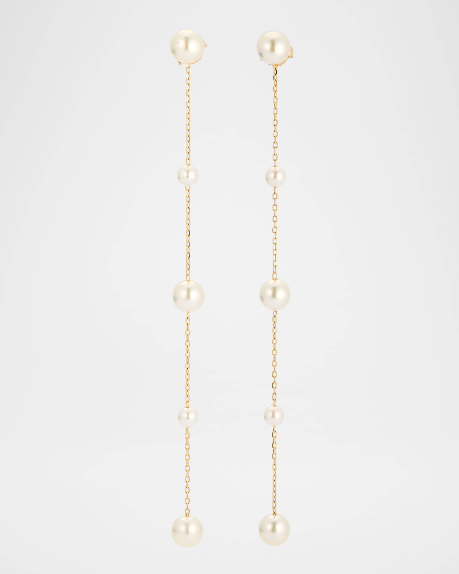 14K Yellow Gold Akoya Pearl Earrings, 3-5mm 0