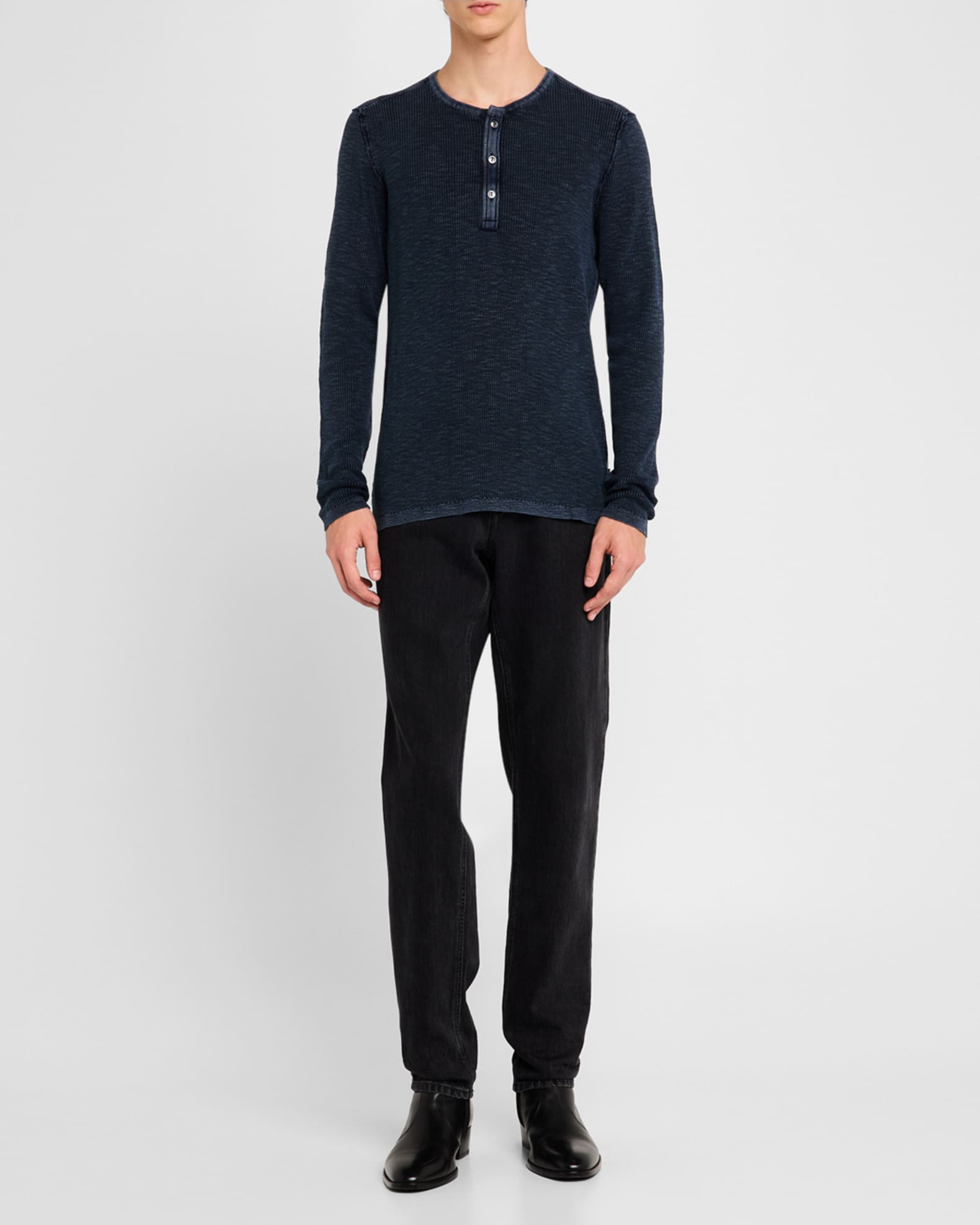 Men's Memphis Waffle Henley Shirt 1