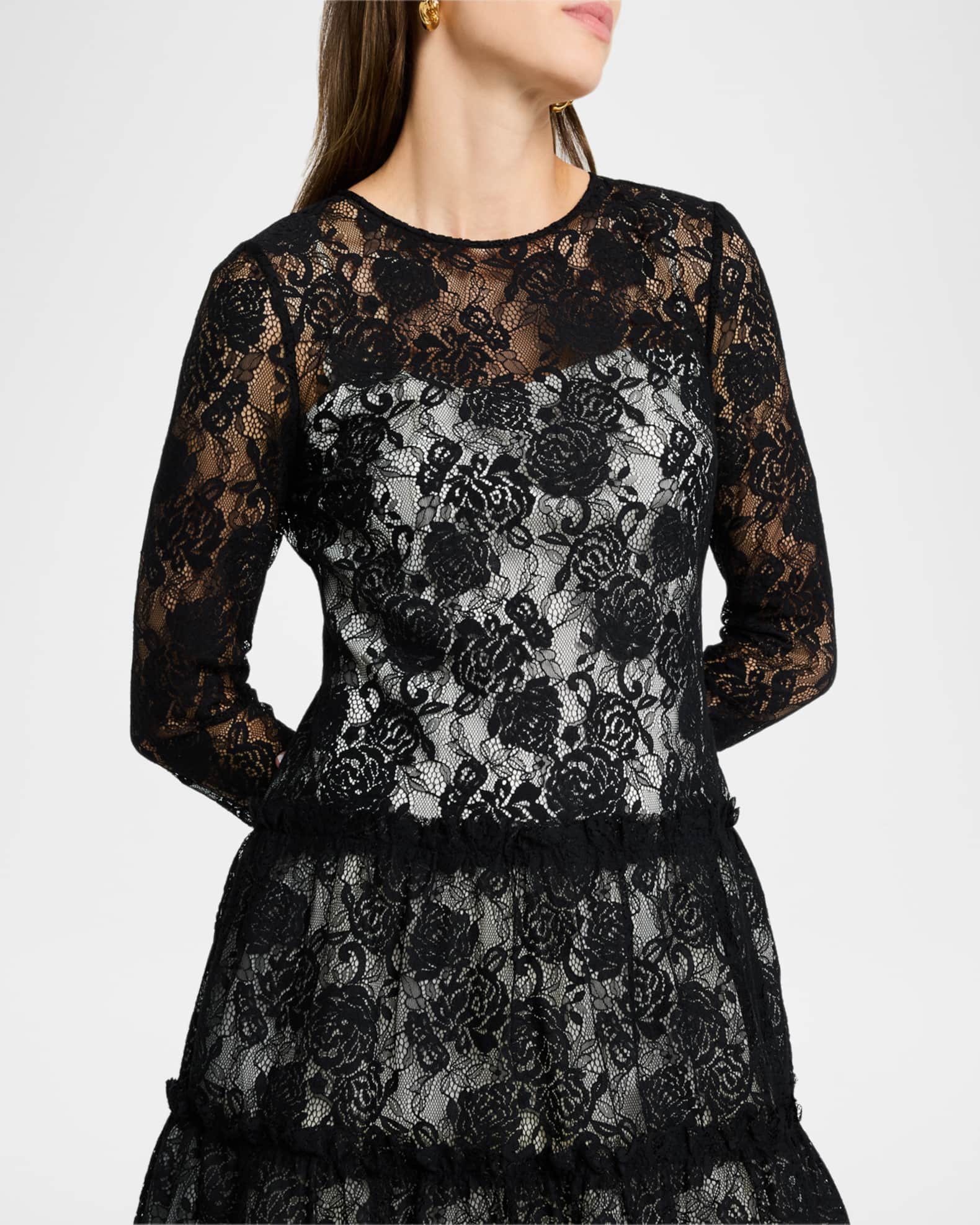 Aurela - Tiered Lace Dress