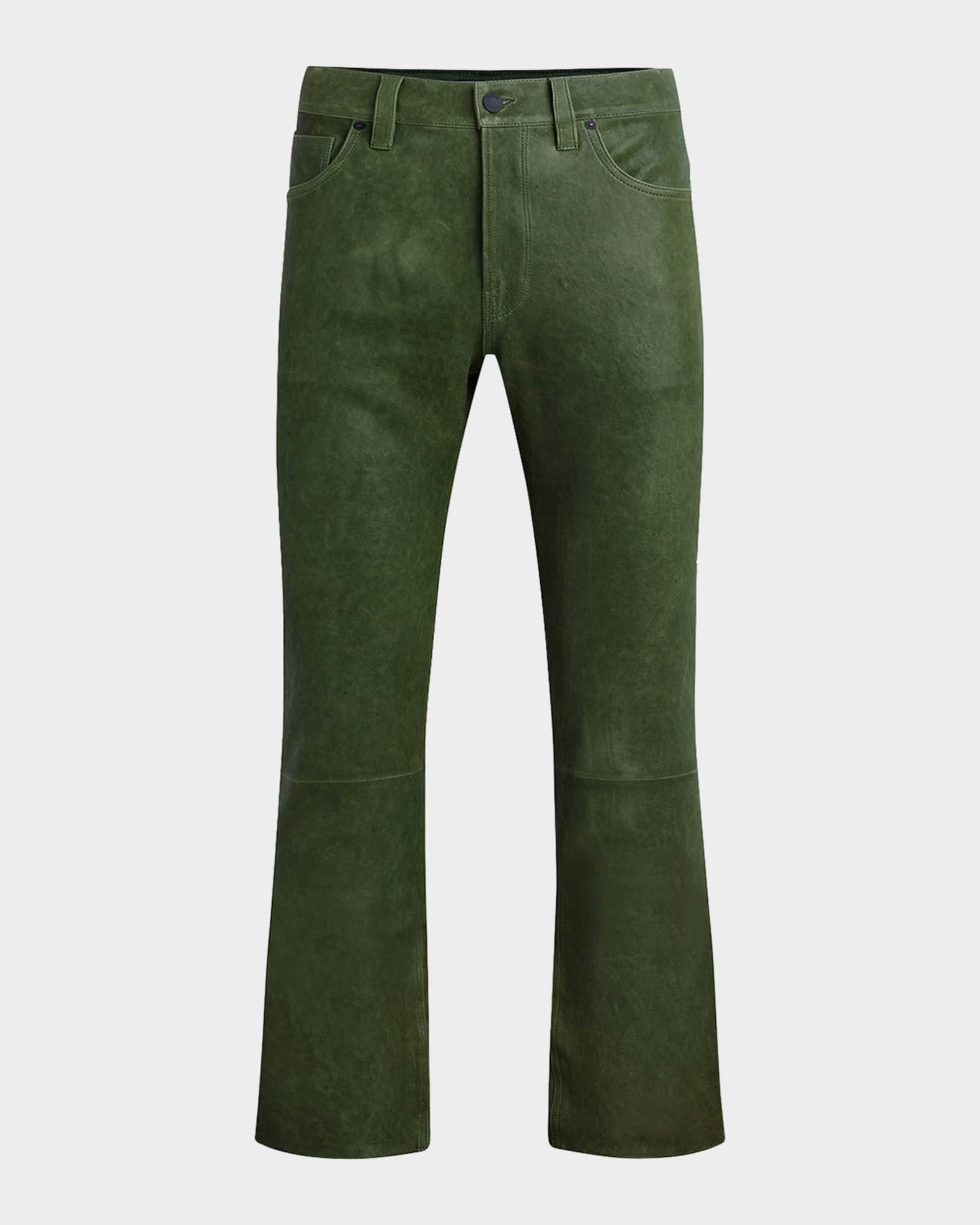 Men s Walker Kick Flare Leather Pants