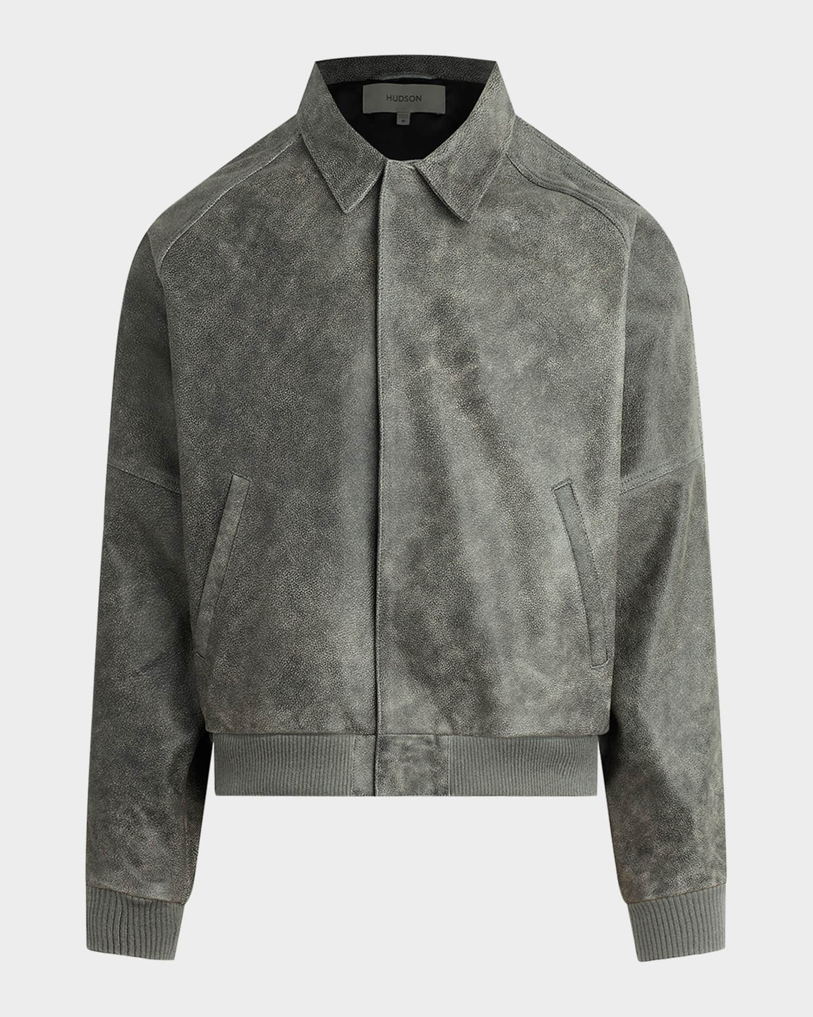 Hudson Men's Leather Bomber Jacket Neiman Marcus
