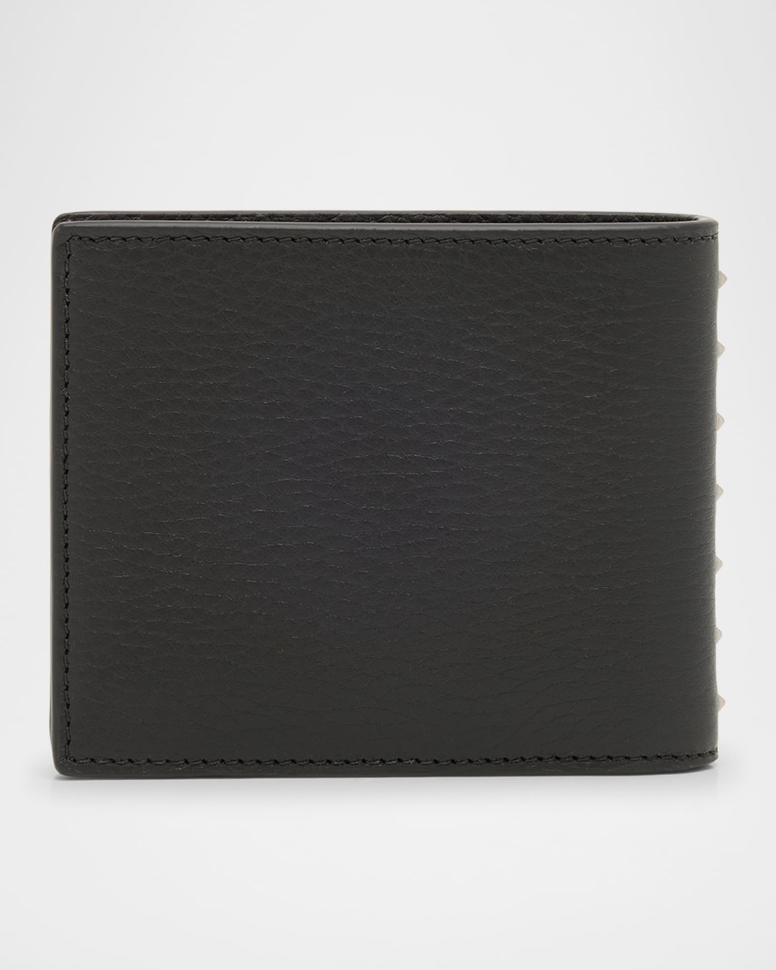 Valentino Garavani Men's Grained Leather Bifold Wallet | Neiman Marcus