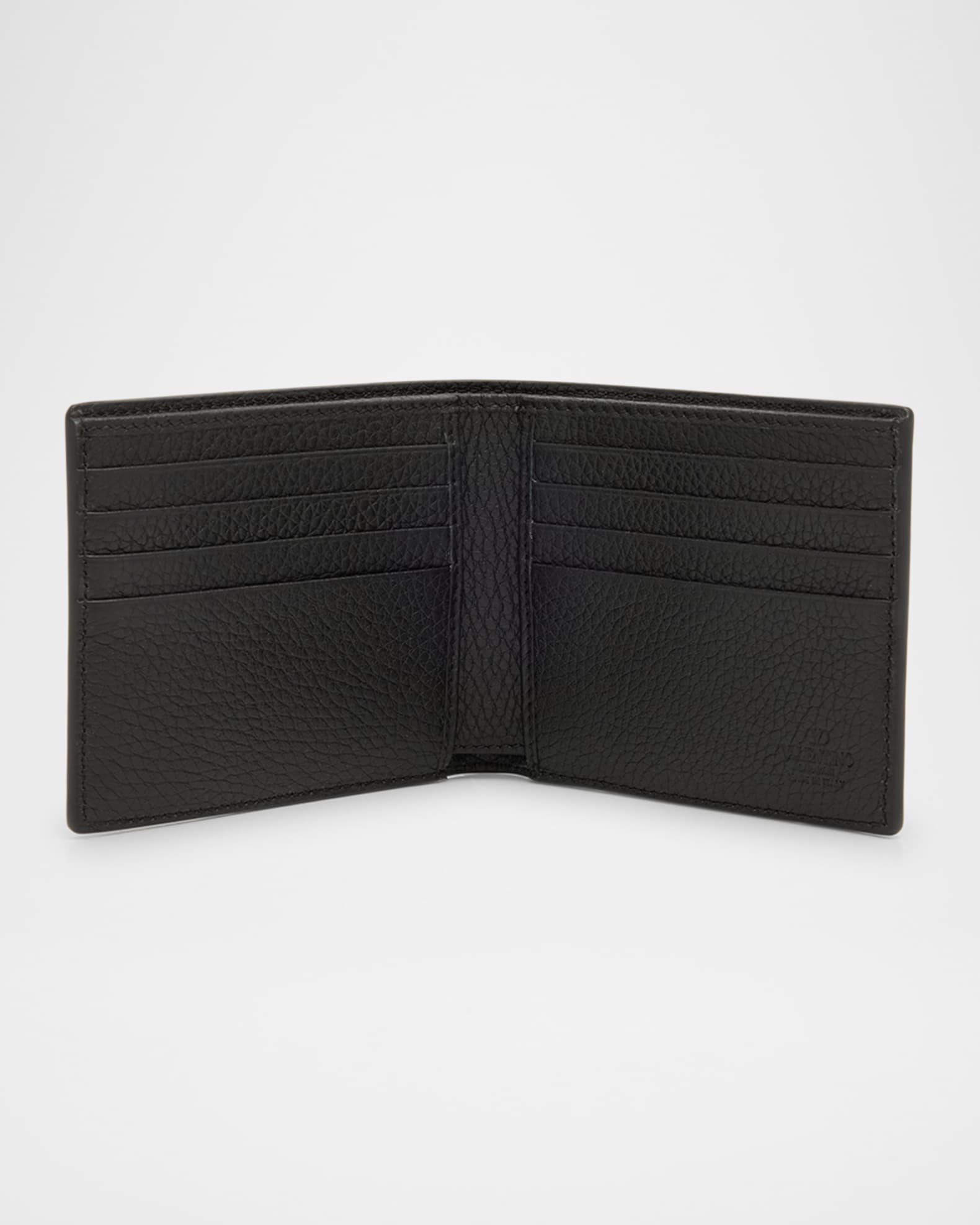 Valentino Garavani Men's Grained Leather Bifold Wallet