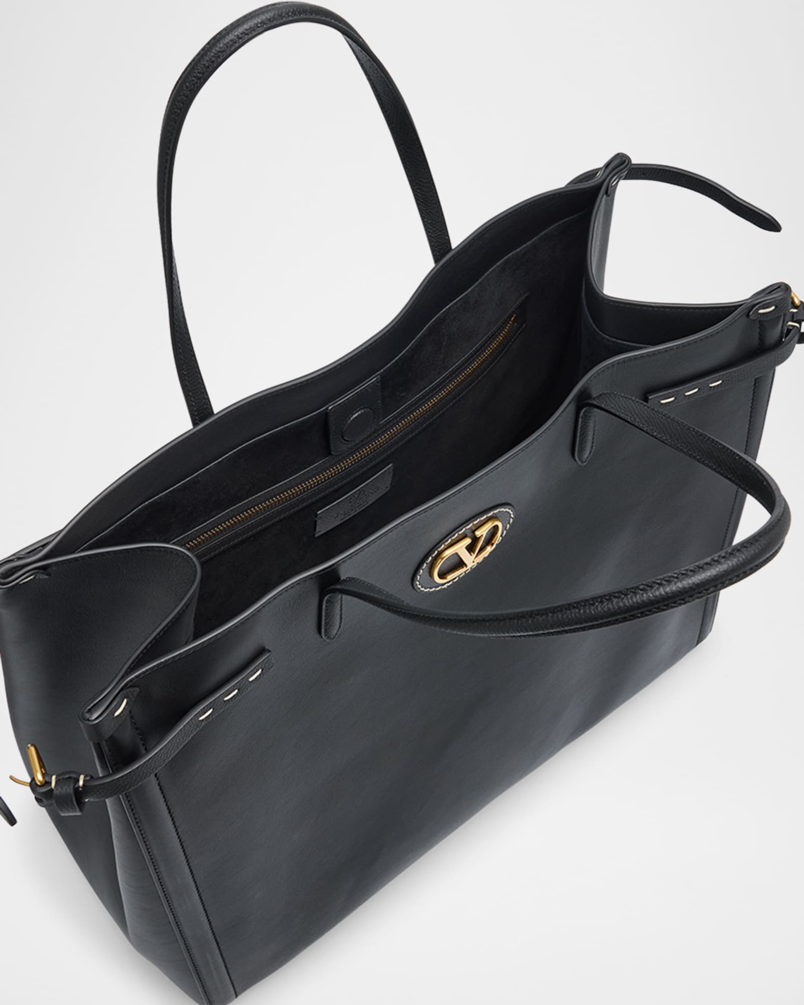 Valentino Garavani Men's Antibes Large Leather VLogo Tote Bag