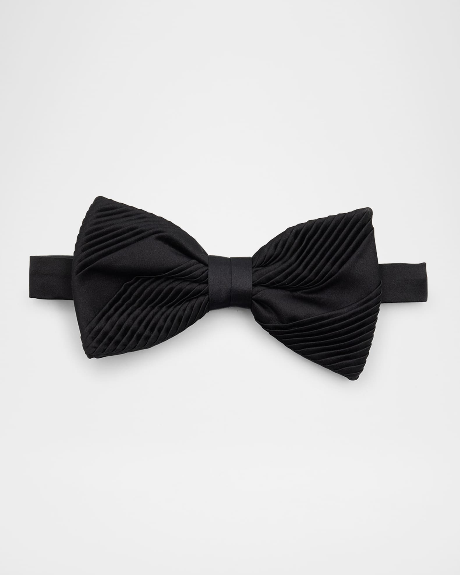 Men's Pleated Silk Pre-Tied Bow Tie 0