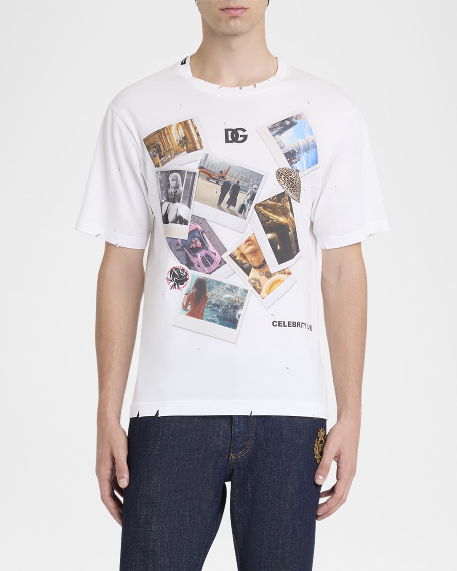 【Dolce&Gabbana】タグ プリントTシャツ DOLCE&GABBANA(ドルチェ&ガッバーナドルガバ) LA SICILE Baroque