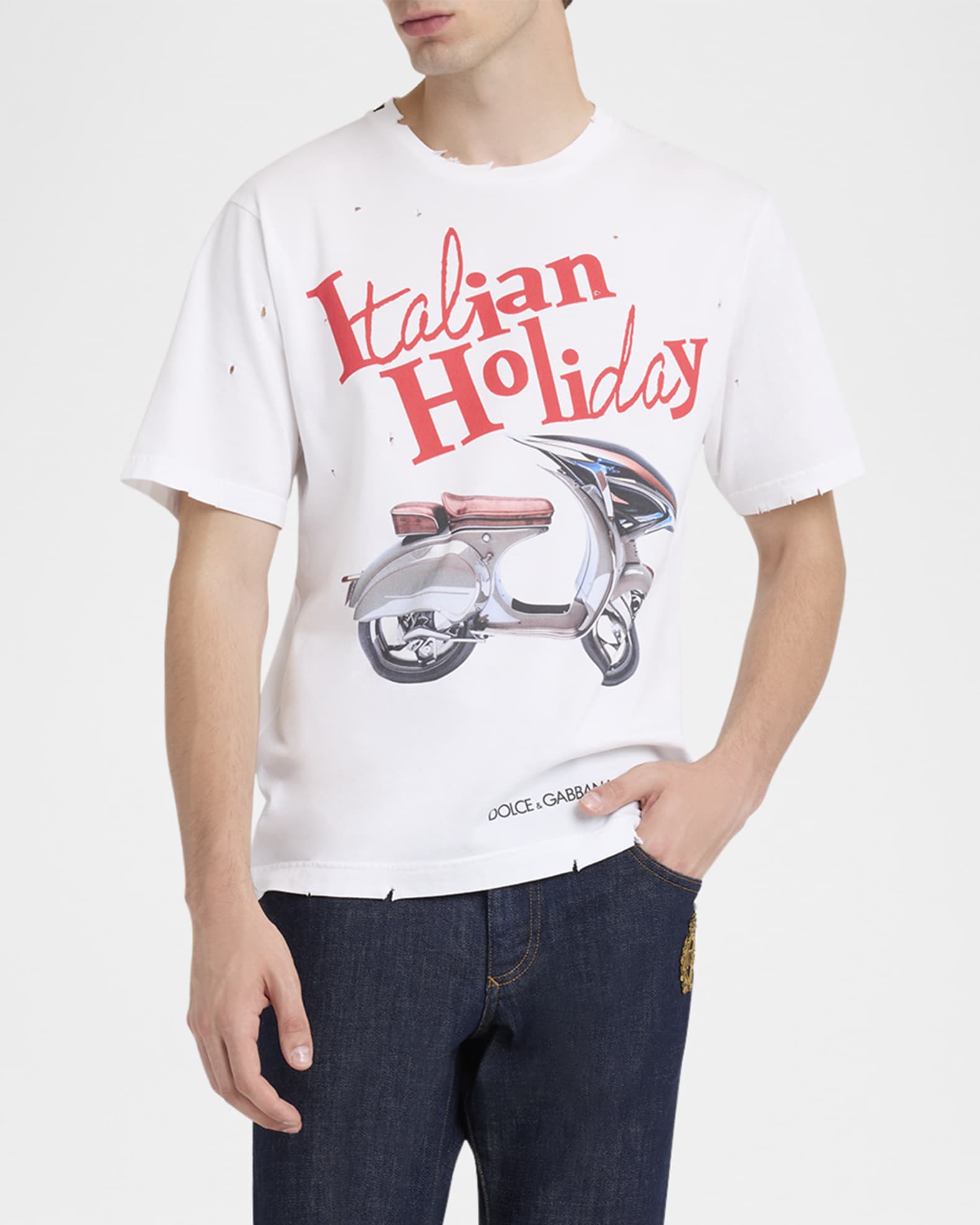 Dolce&Gabbana Men's Italian Holiday Graphic T-Shirt | Neiman
