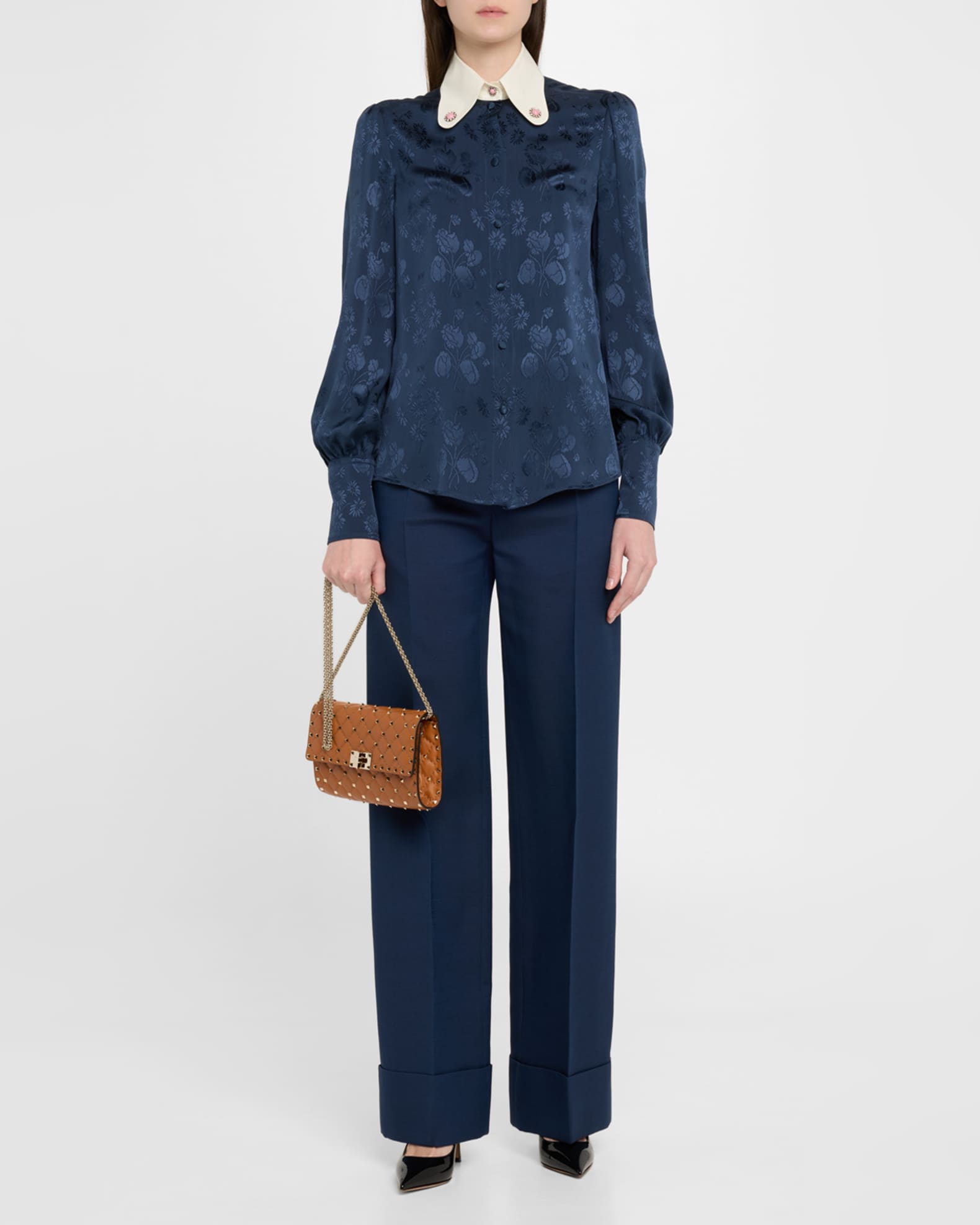 ショルダーバッグ・ポシェット SMALL ROCKSTUD SHOULDER BAG Valentino Garavani - Poudre Rockstud Small Shoulder Bag