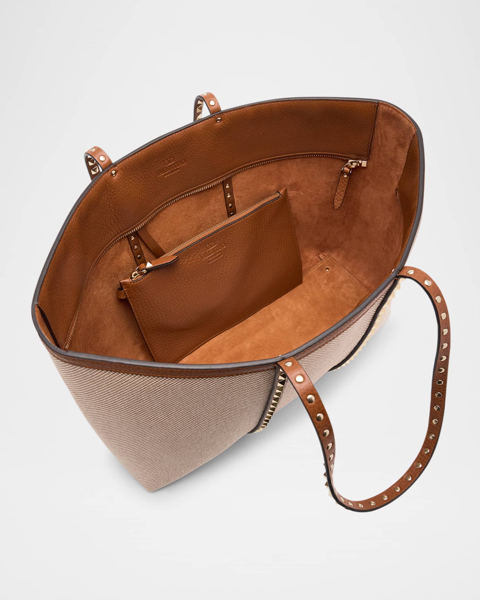 Valentino Garavani Rockstud Medium Canvas Tote Bag | Neiman